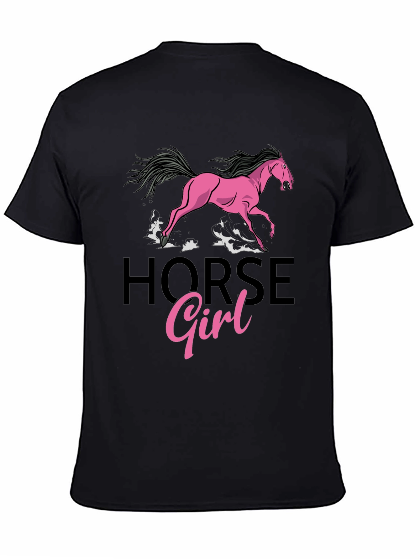 Horse Girl Black T-Shirt