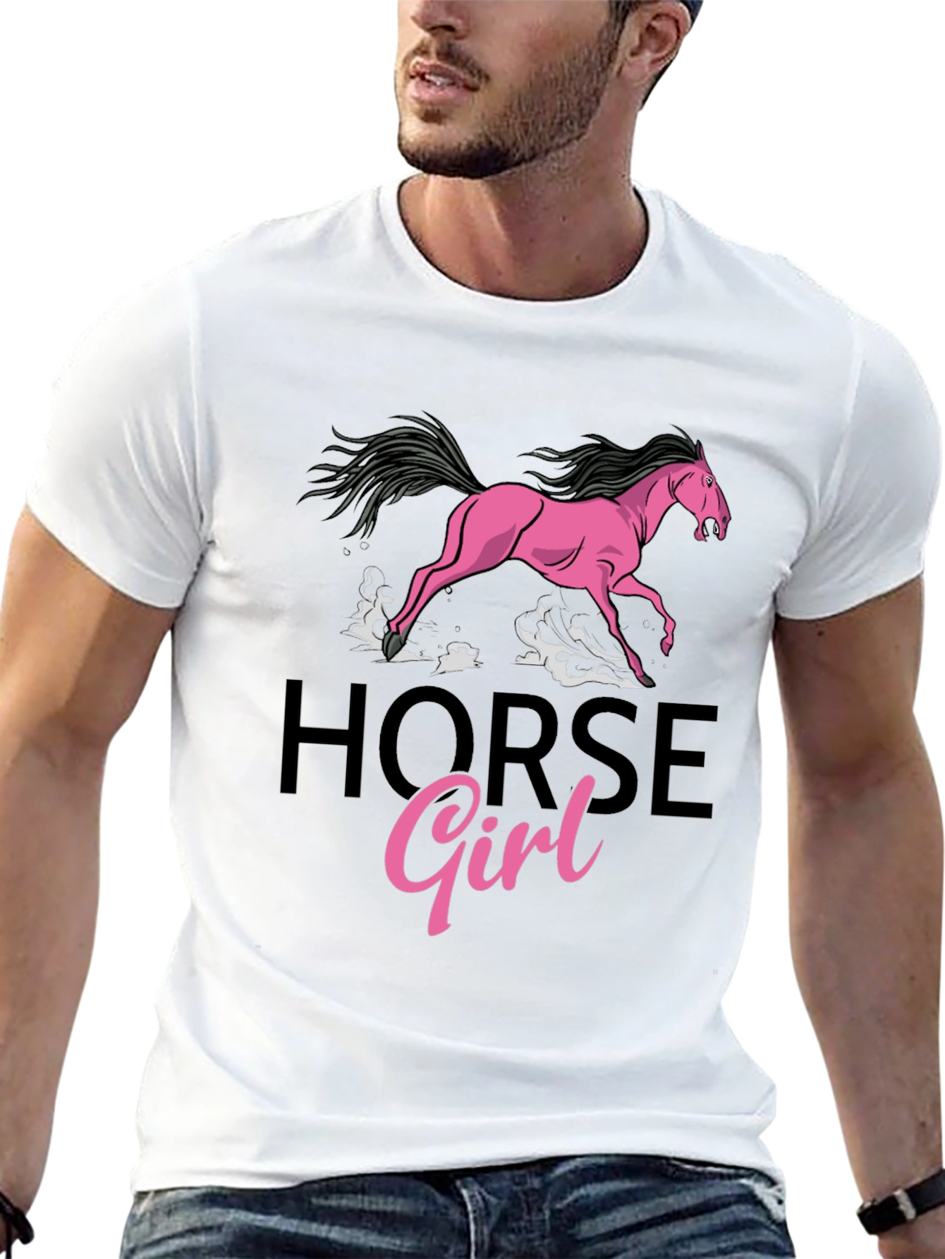 Horse Girl Black T-Shirt