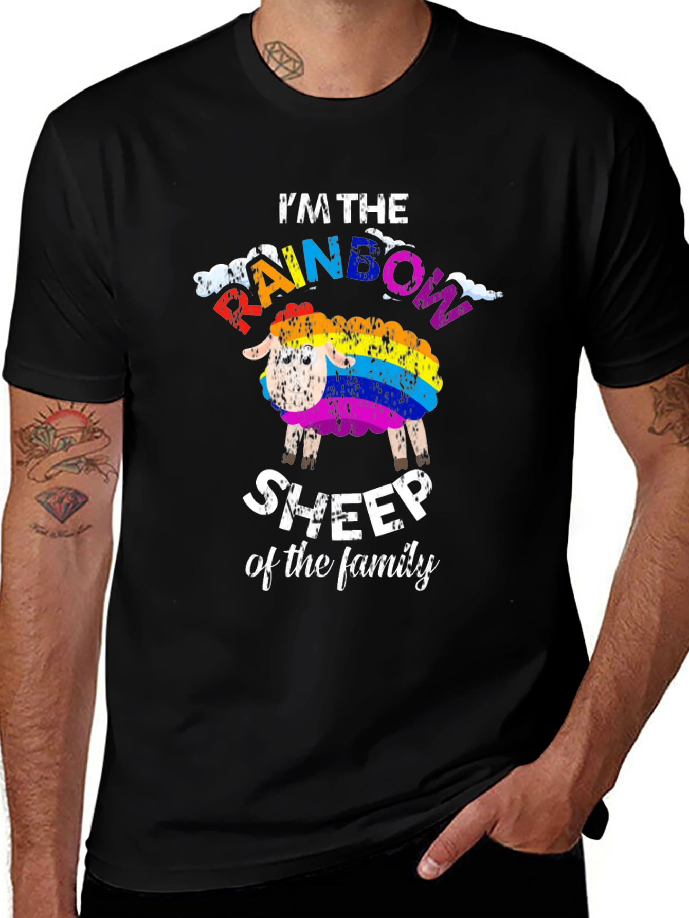 Rainbow Sheep T-Shirt: Unique Family Pride Apparel
