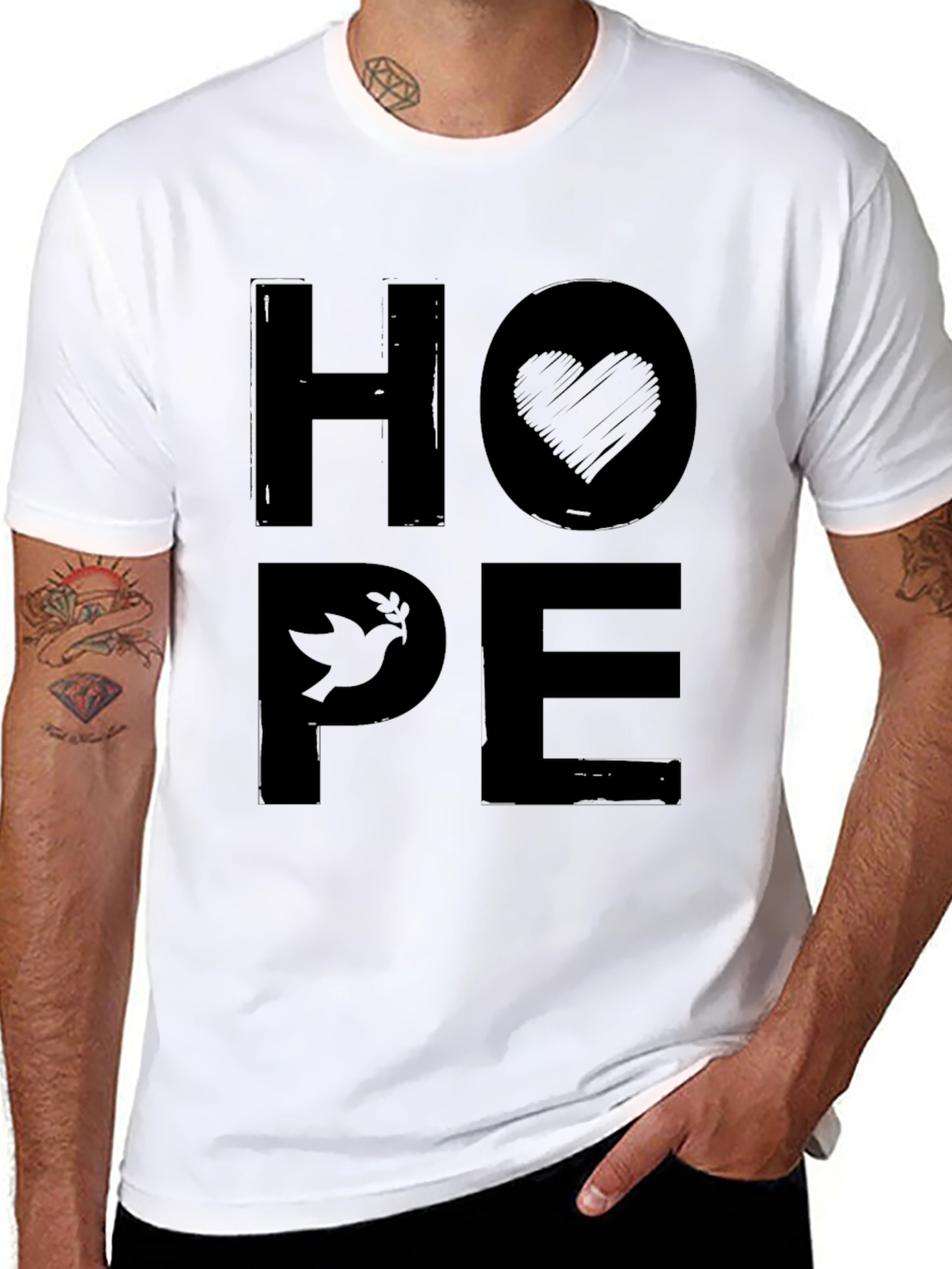 Hope Graphic Print Crew Neck T-Shirt