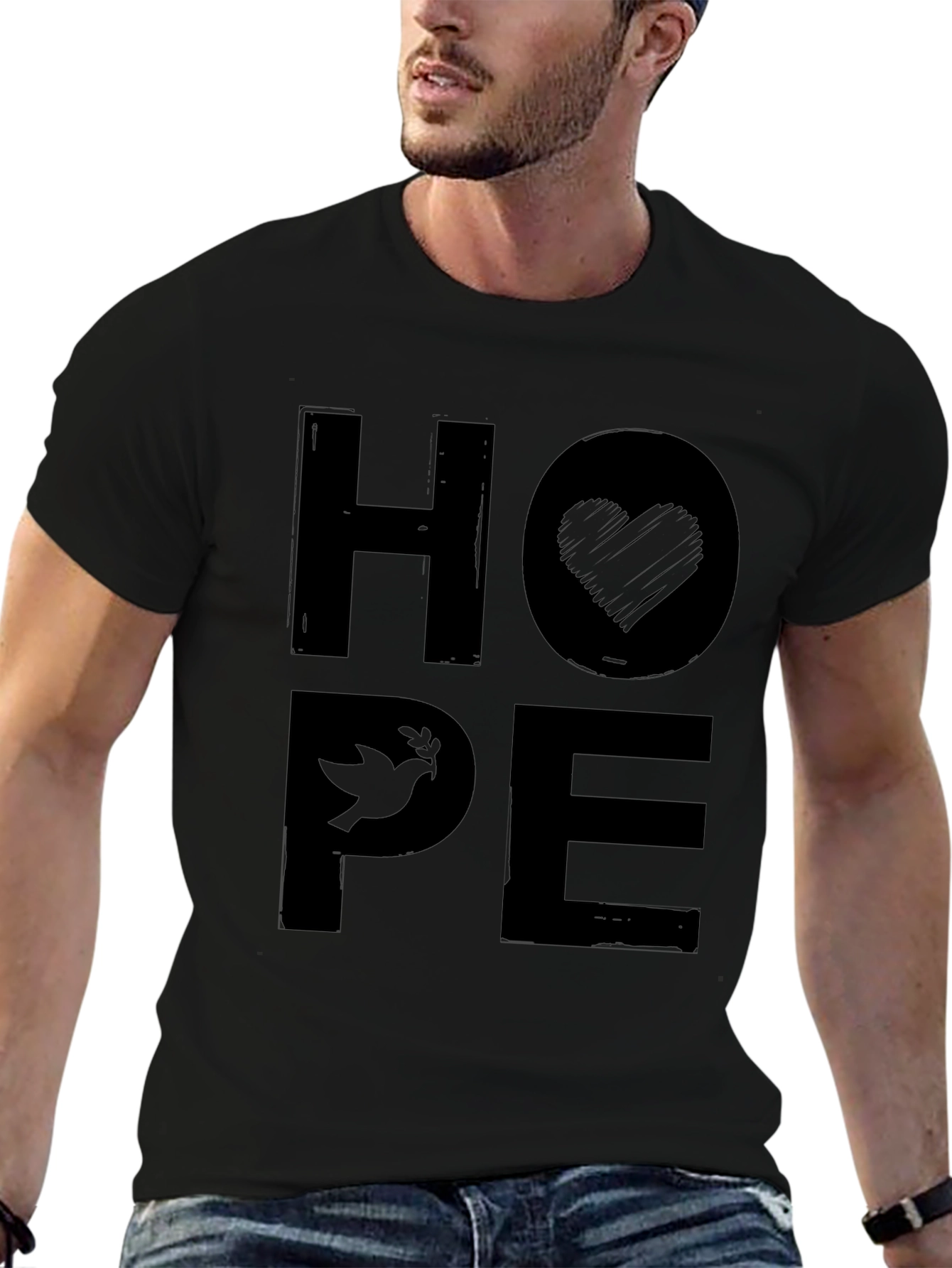 Hope Graphic Print Crew Neck T-Shirt
