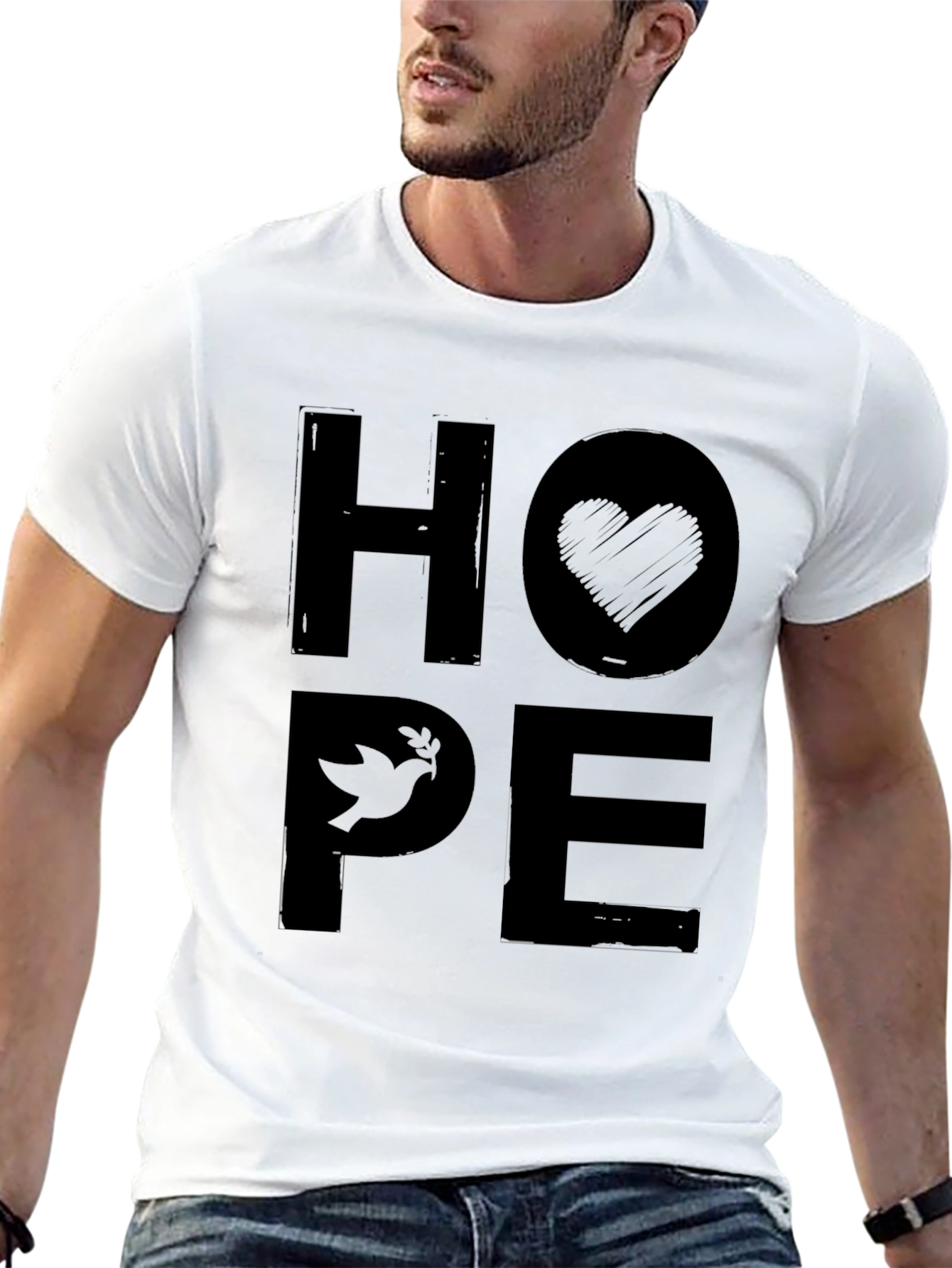 Hope Graphic Print Crew Neck T-Shirt