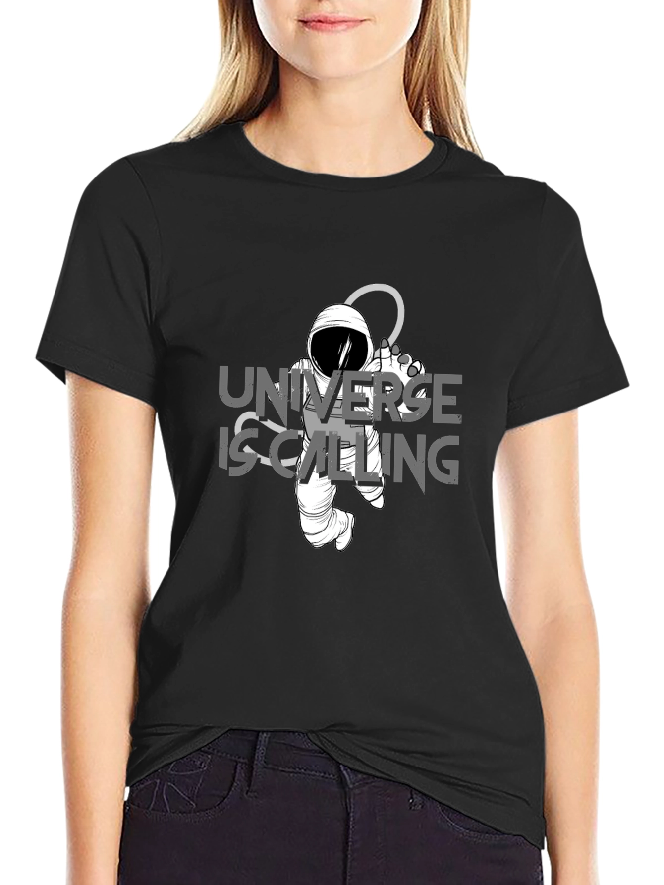 Universe is Calling Black T-Shirt