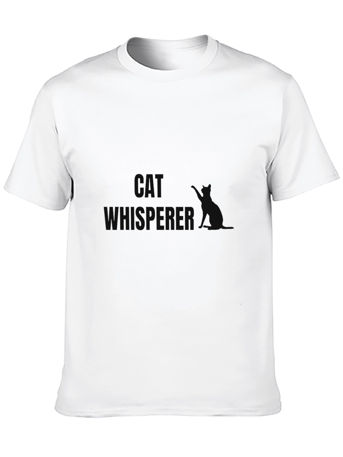 Cat Whisperer Graphic T-Shirt - Black