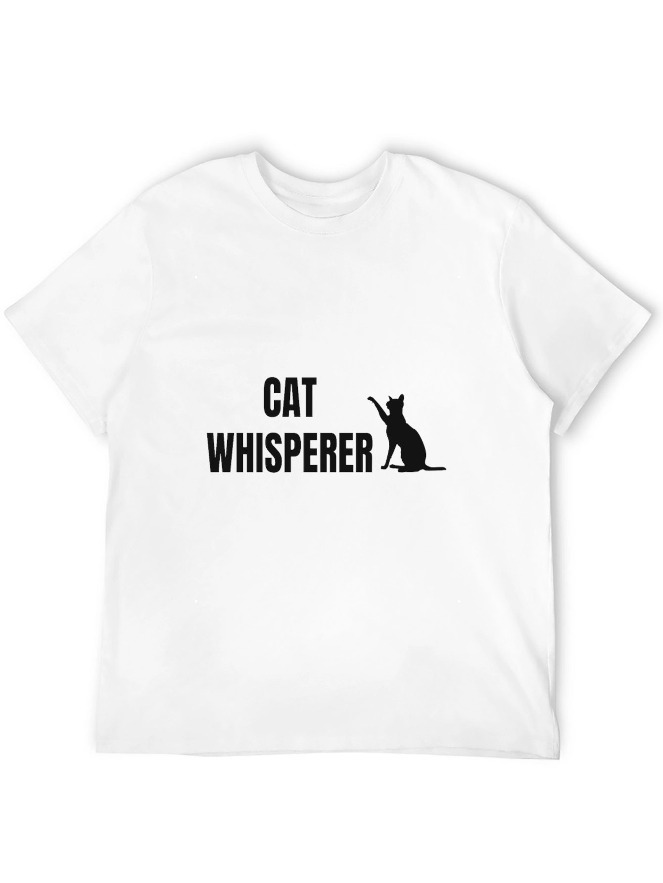 Cat Whisperer Graphic T-Shirt - Black