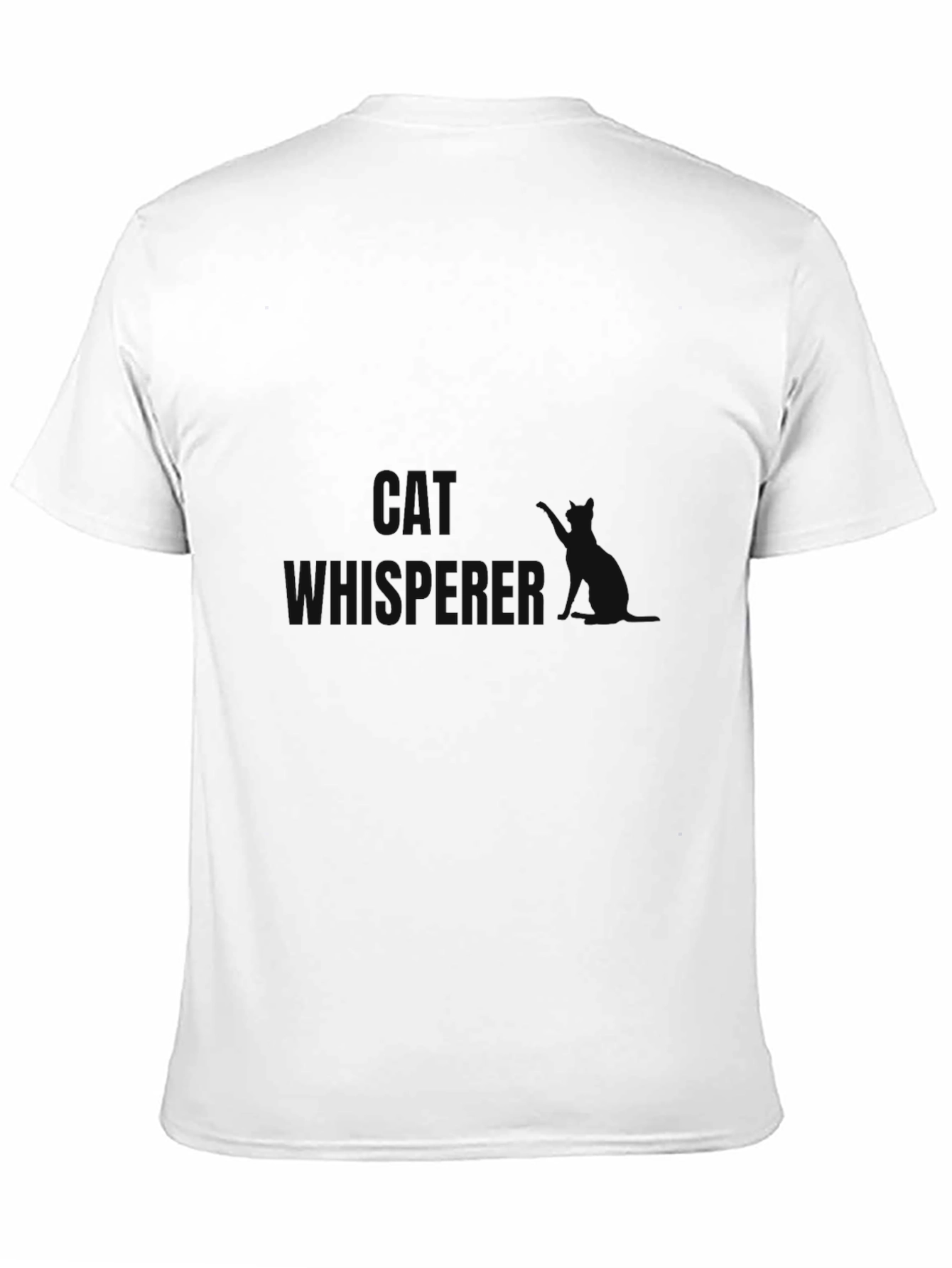 Cat Whisperer Graphic T-Shirt - Black
