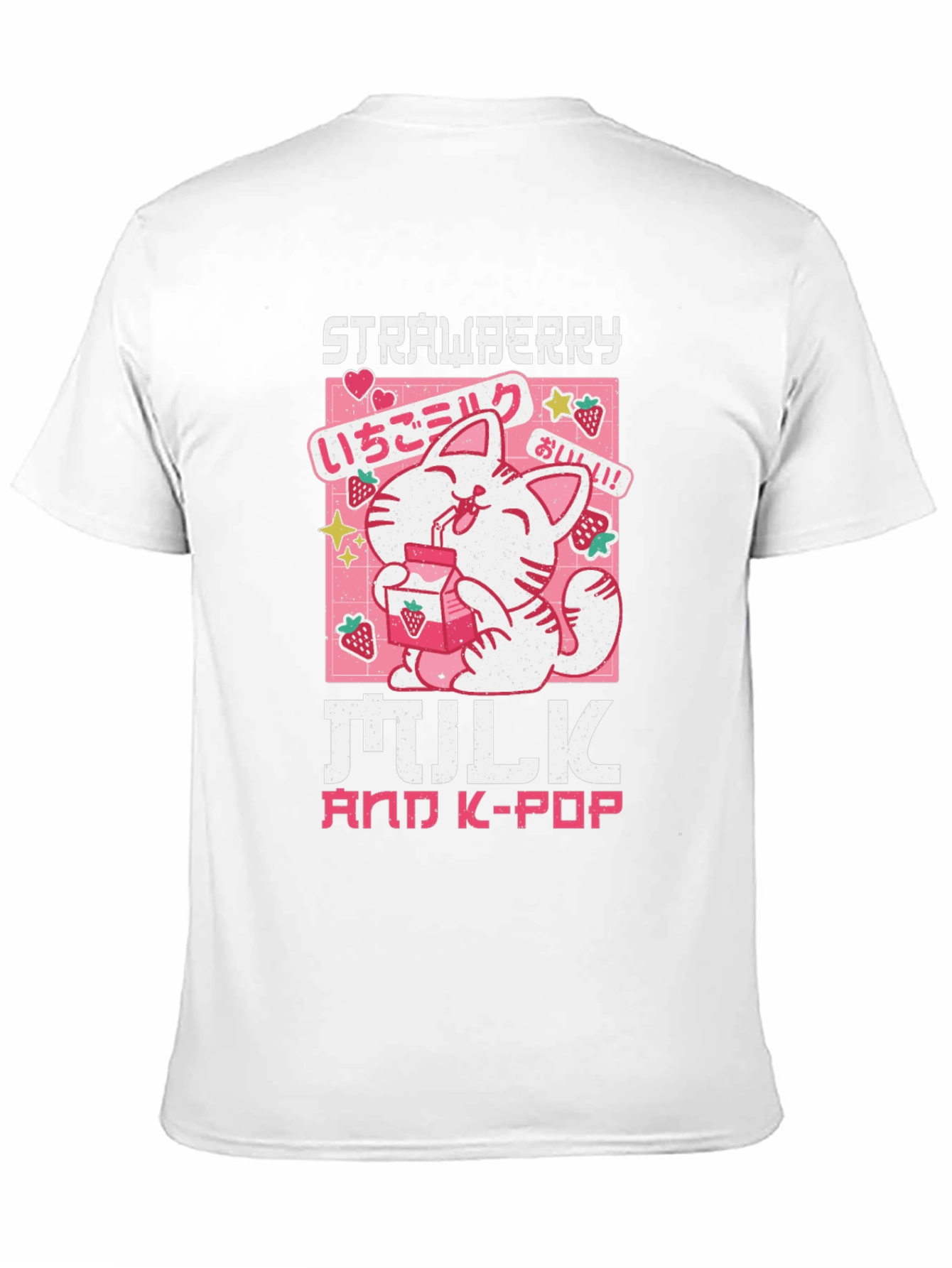 Strawberry Milk & K-Pop Black T-Shirt