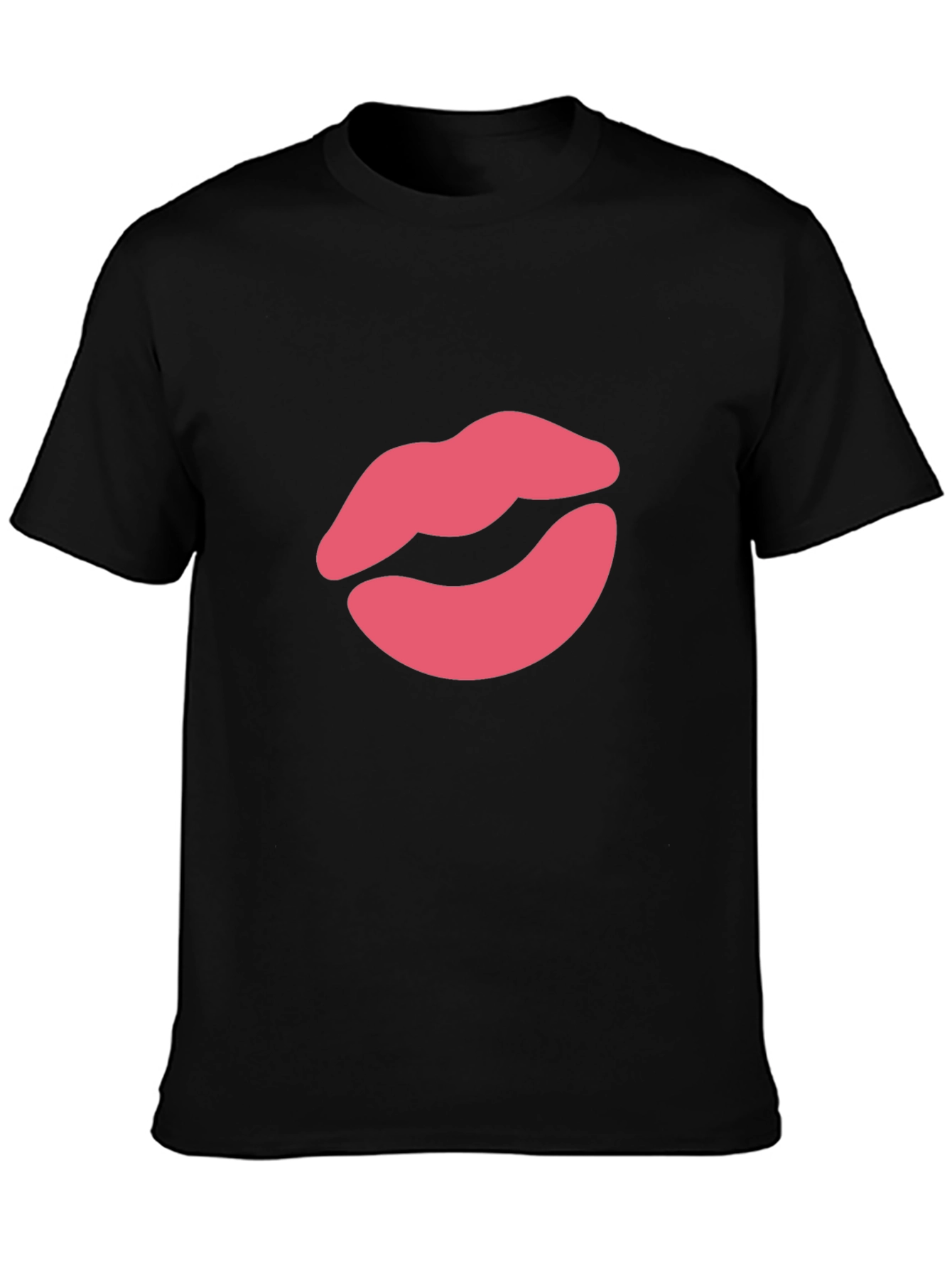 Kiss Lips Graphic Tee - Stylish Crewneck T-Shirt