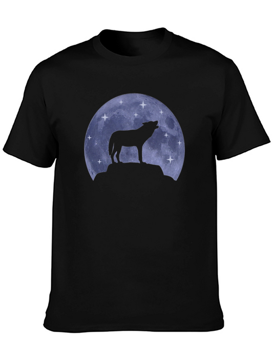Wolf Howling at Moon T-Shirt