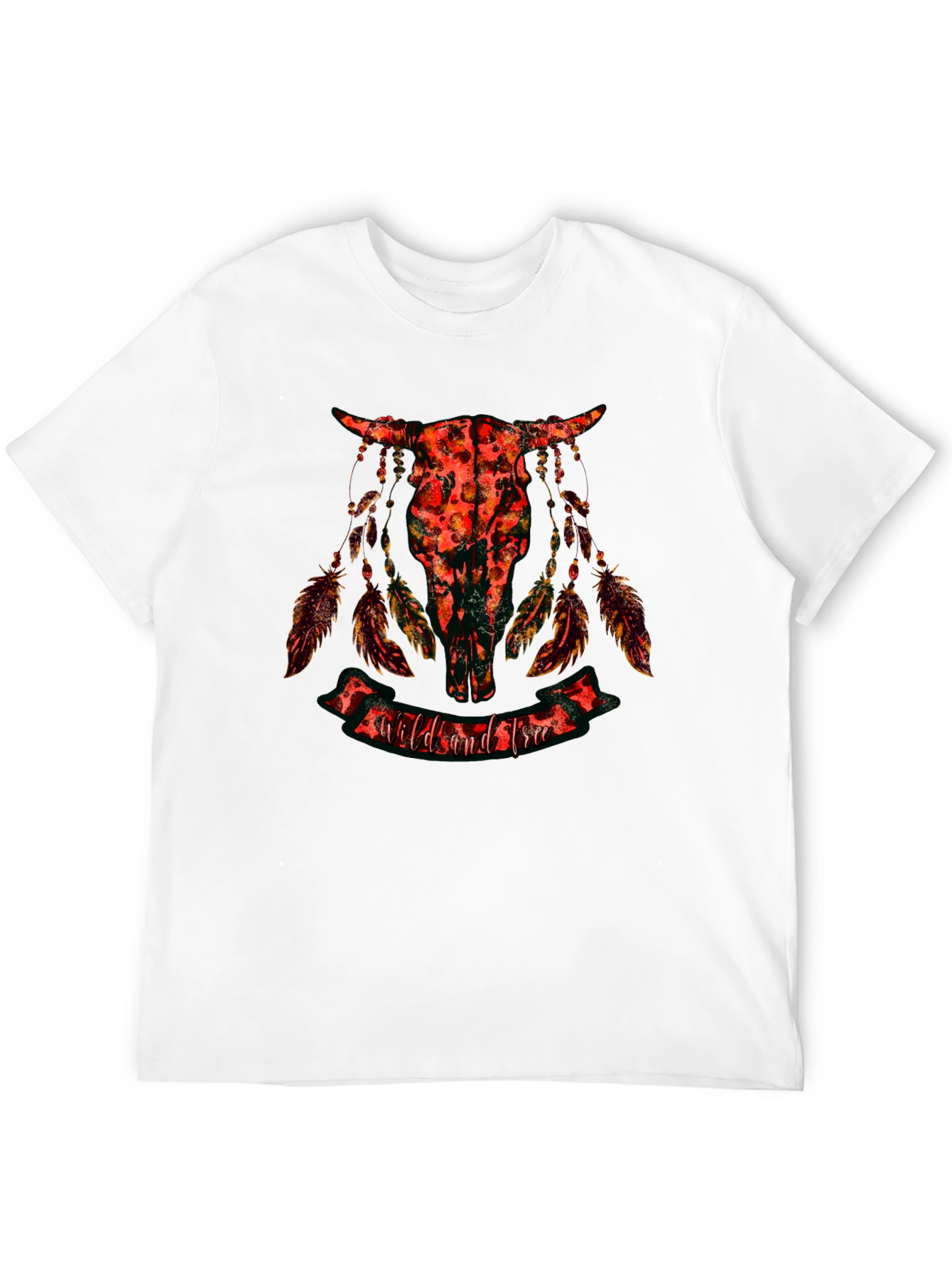 Wild and Free Skull Graphic Tee