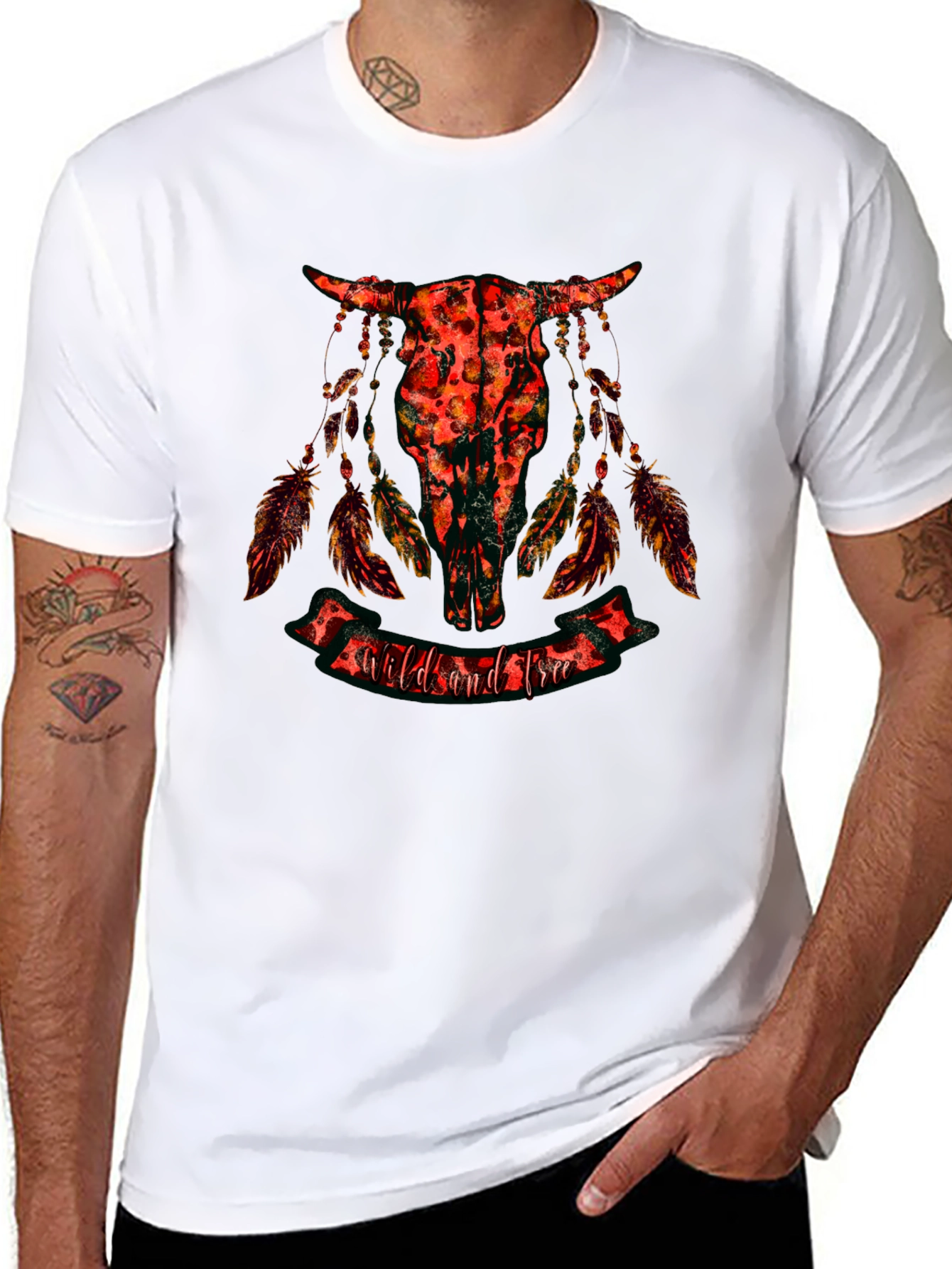 Wild and Free Skull Graphic Tee
