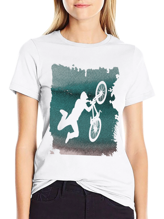 BMX Silhouette Graphic Tee - Black Cotton Blend
