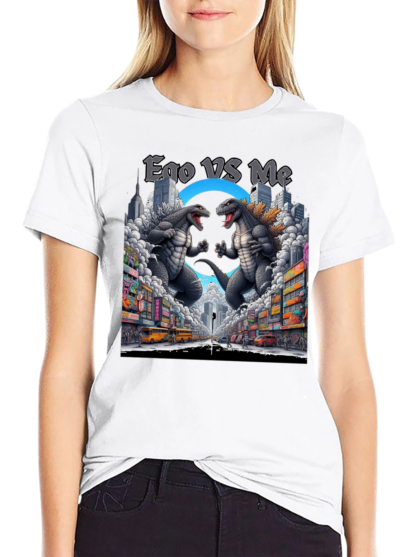 Ego VS Me Godzilla T-Shirt