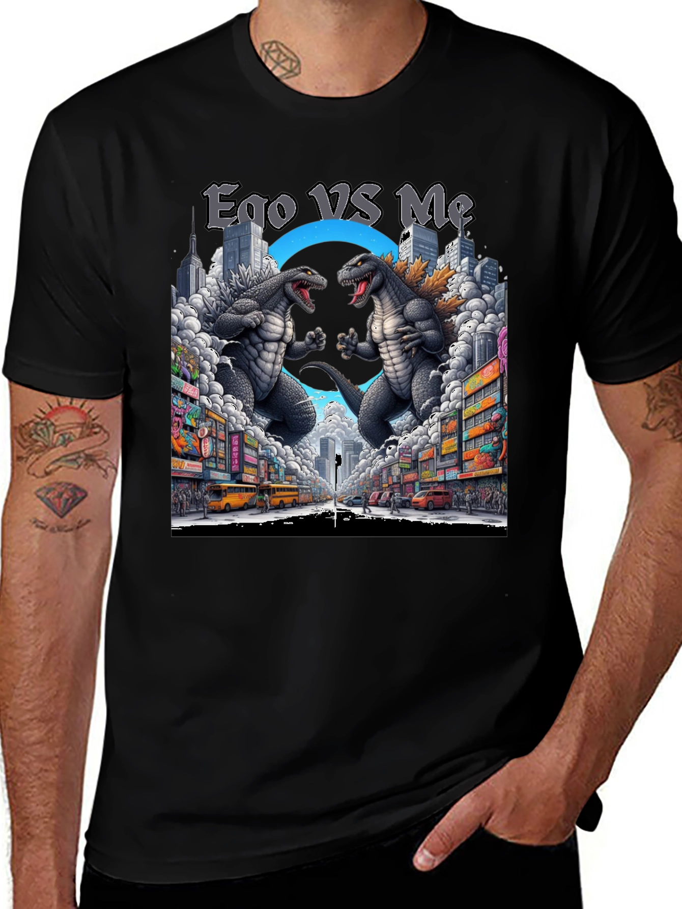Ego VS Me Godzilla T-Shirt