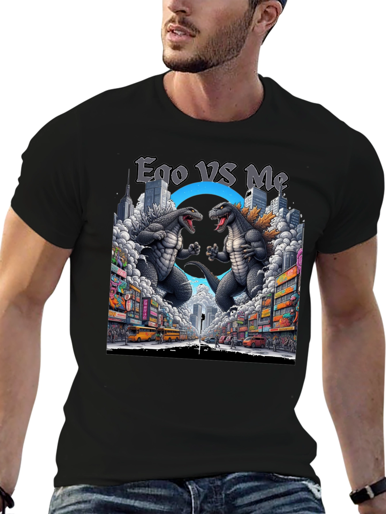 Ego VS Me Godzilla T-Shirt