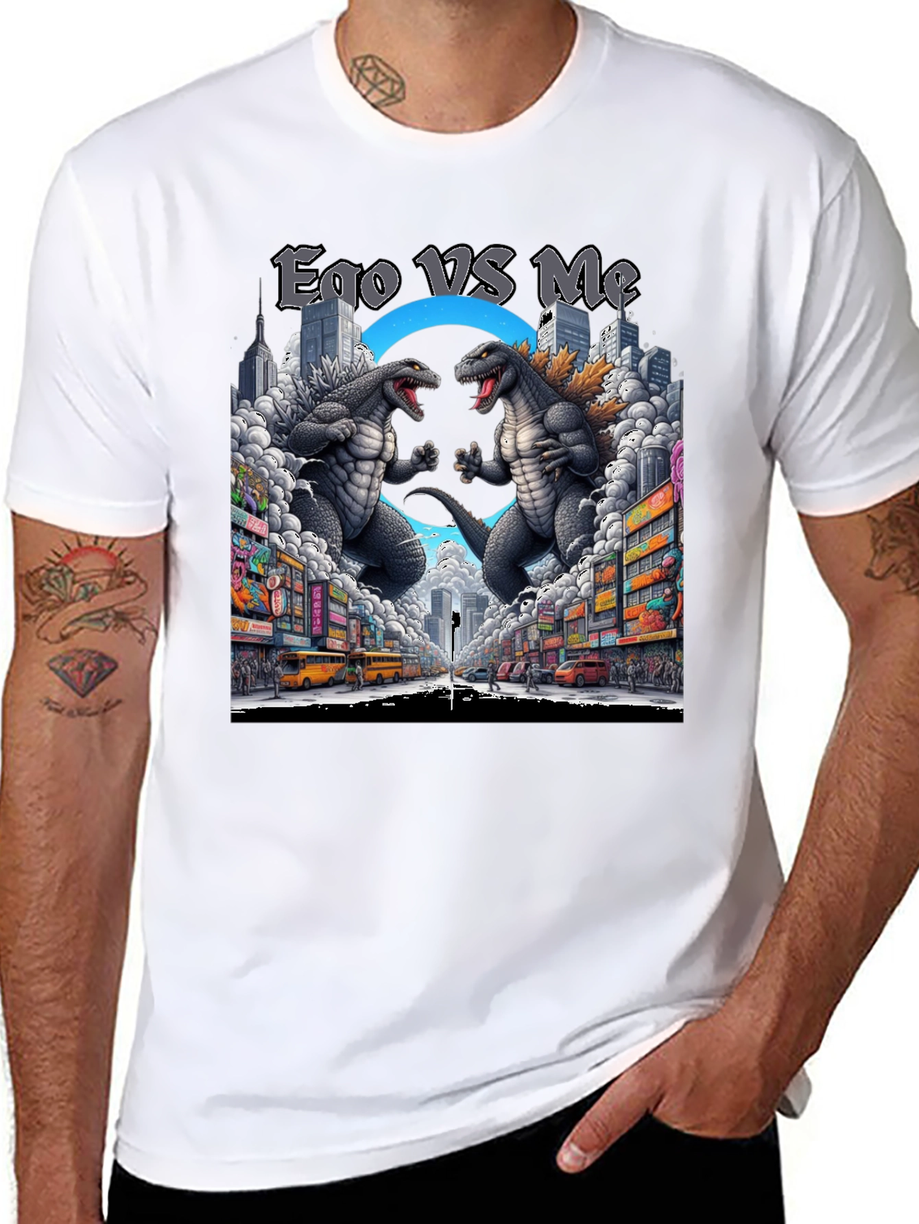 Ego VS Me Godzilla T-Shirt