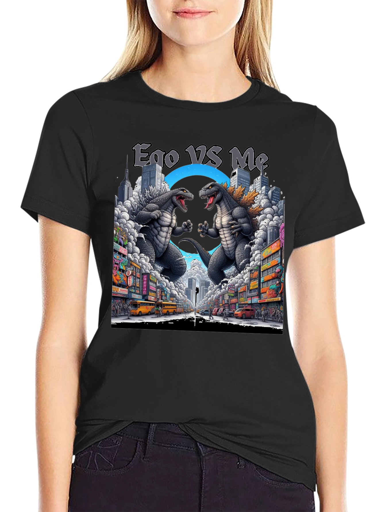 Ego VS Me Godzilla T-Shirt