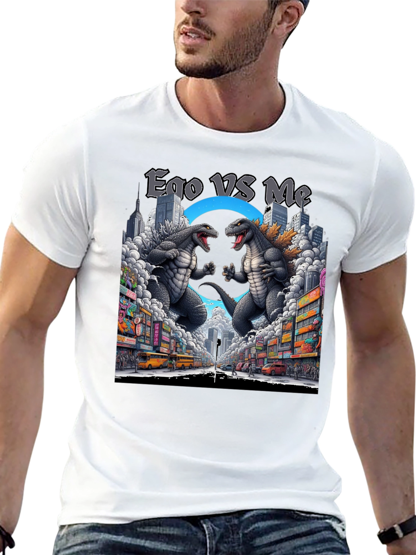 Ego VS Me Godzilla T-Shirt