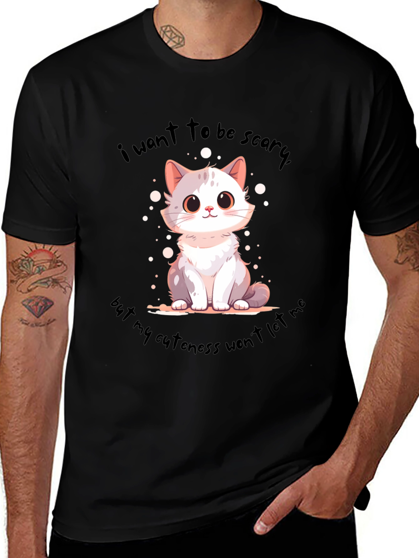 Cute Cat T-Shirt: I Want to be Scary