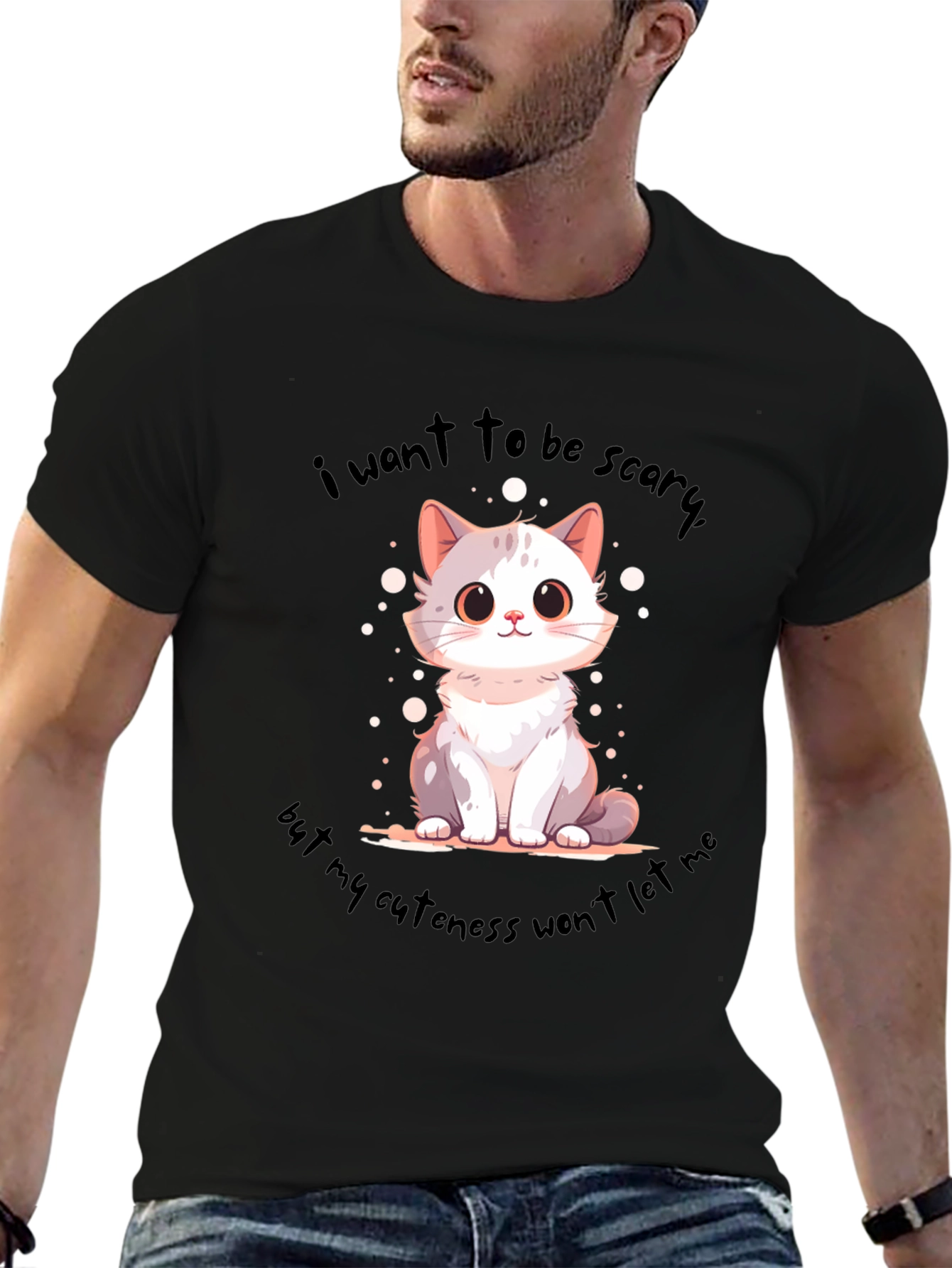 Cute Cat T-Shirt: I Want to be Scary