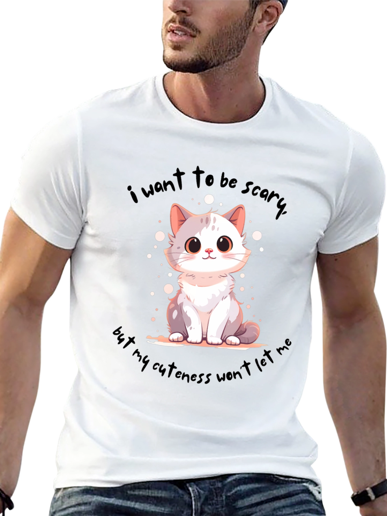 Cute Cat T-Shirt: I Want to be Scary
