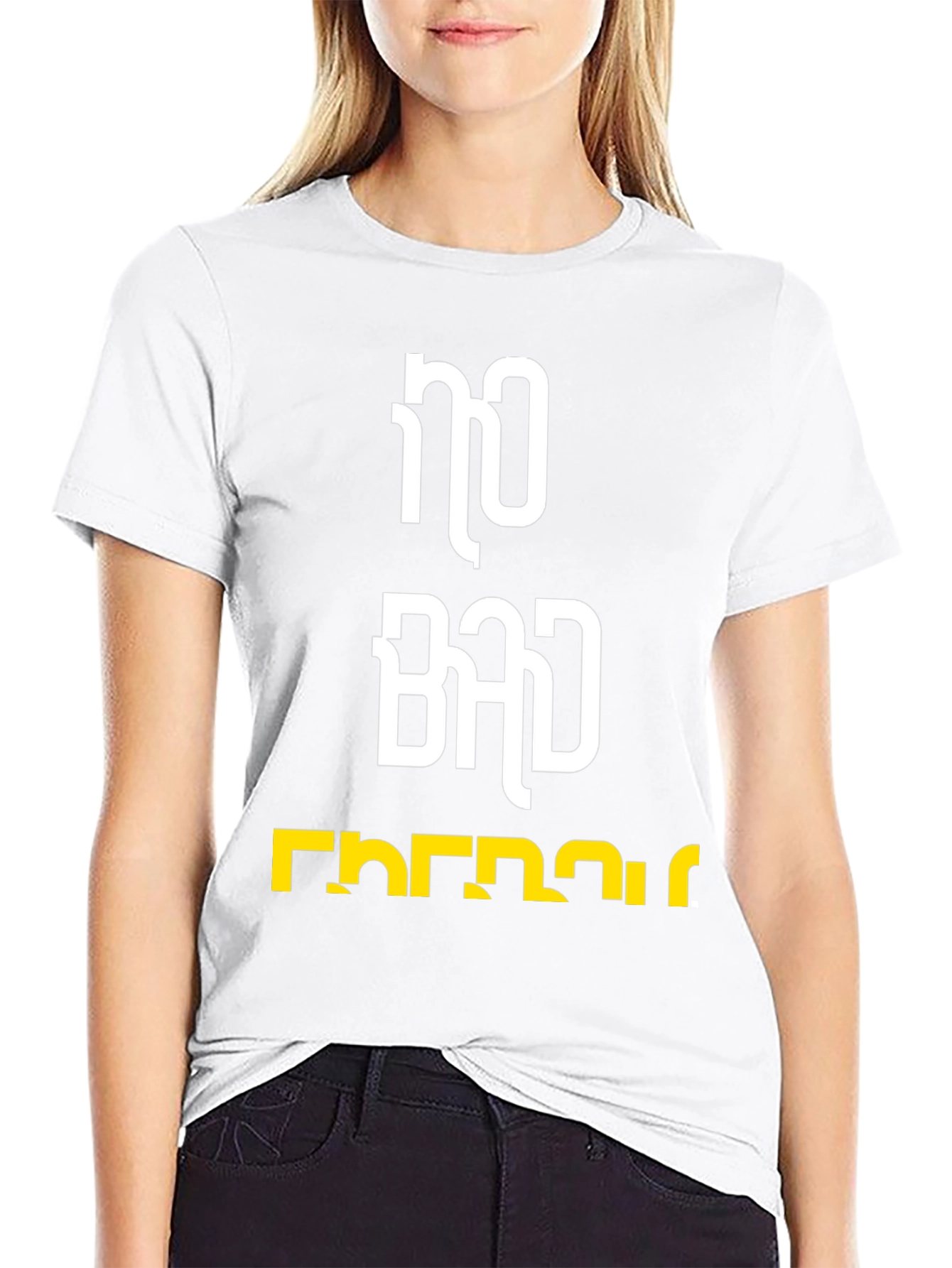 No Bad Energy Black Graphic T-Shirt