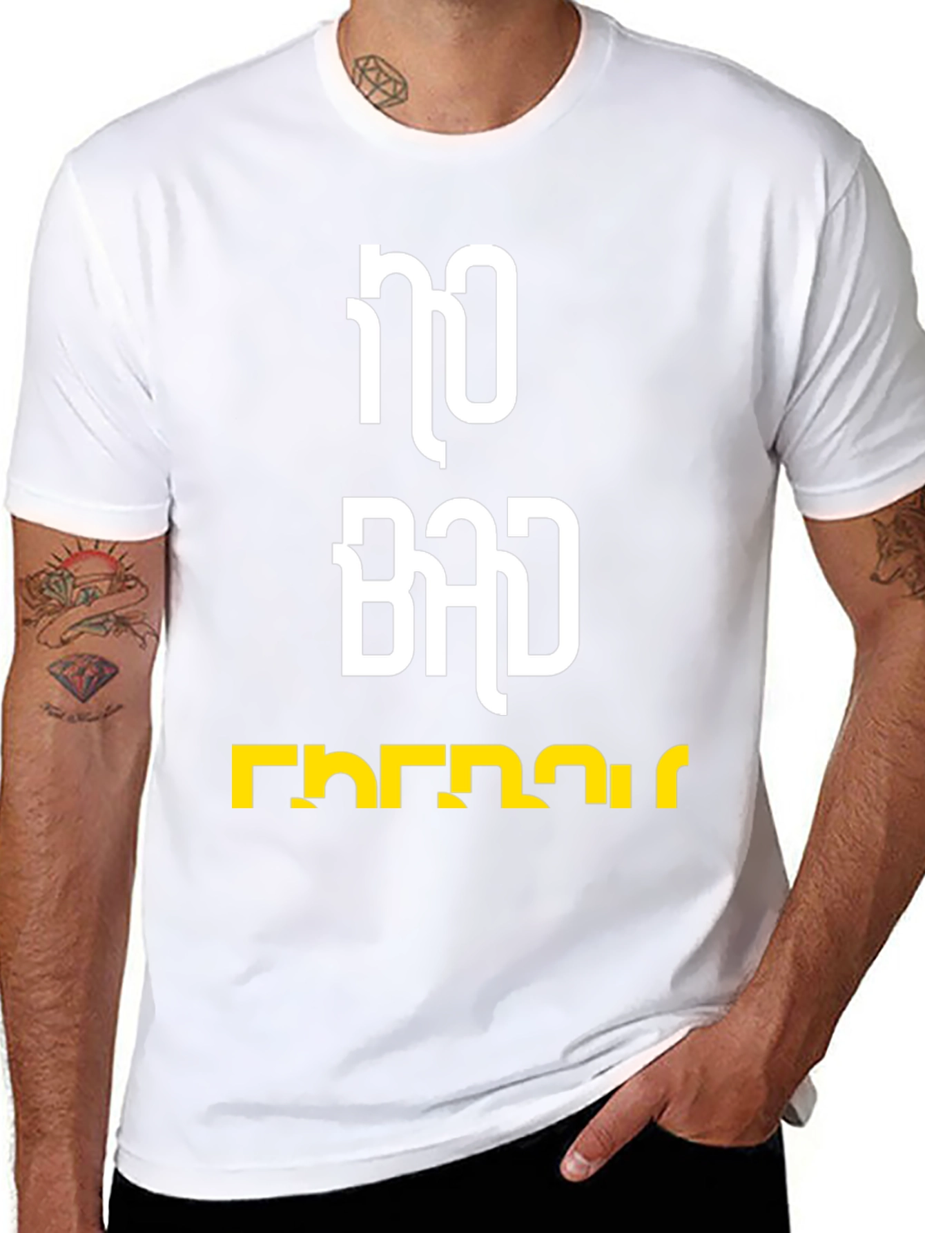 No Bad Energy Black Graphic T-Shirt