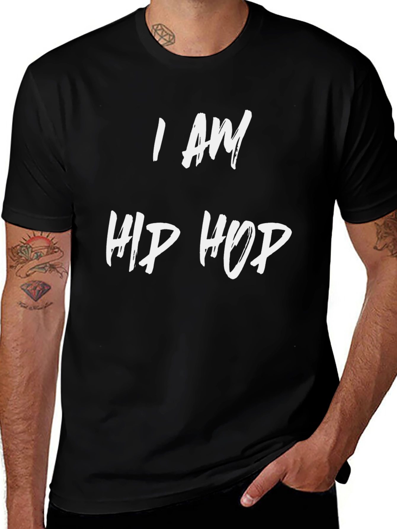 I AM HIP HOP Black Graphic Tee