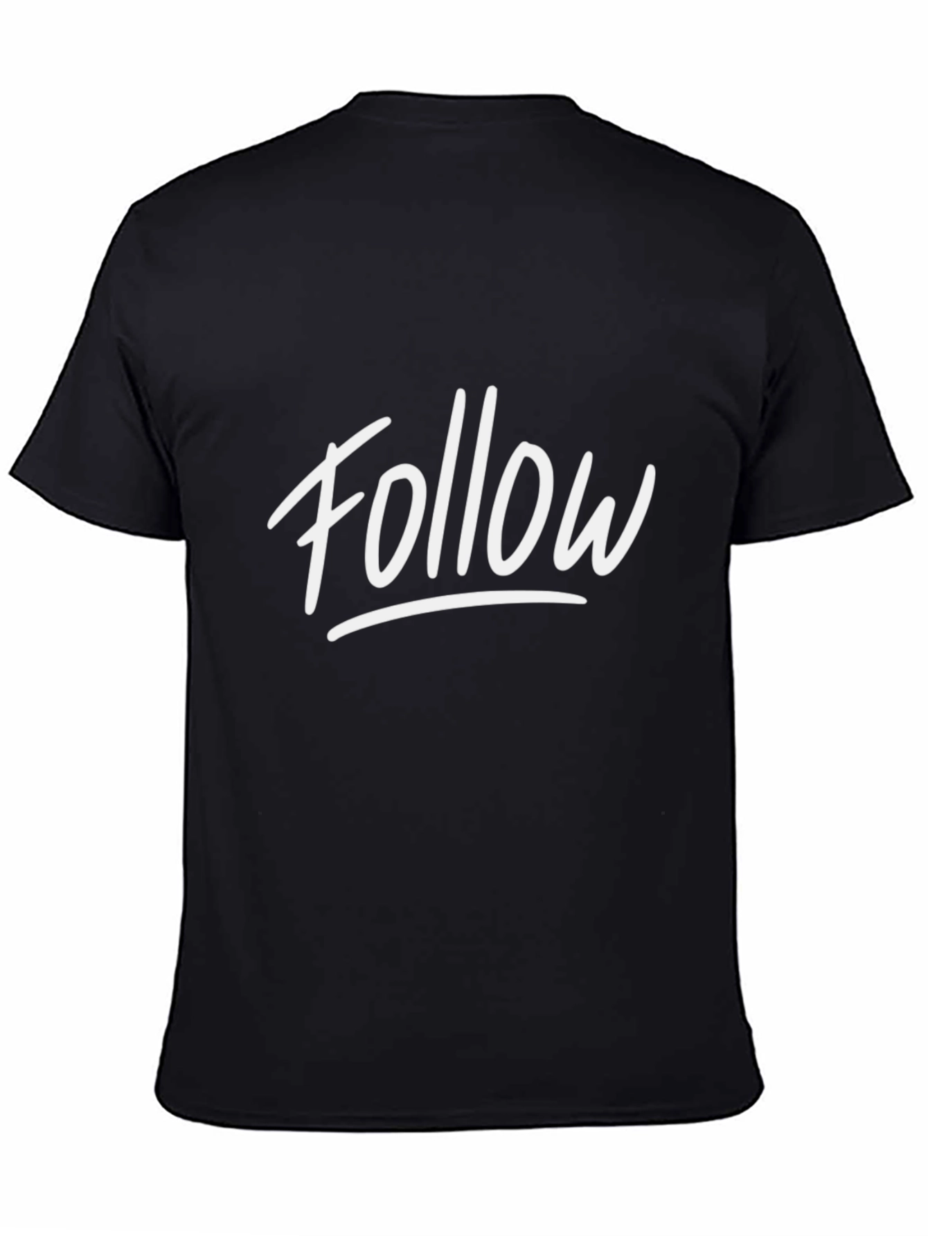 Follow Graphic Print Black T-Shirt