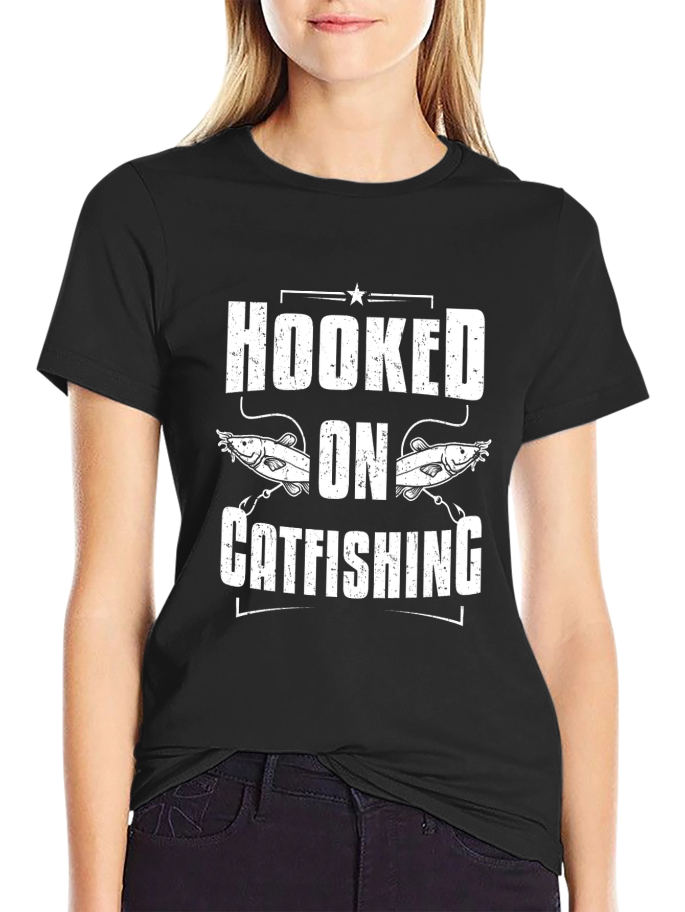 Hooked On Catfishing Graphic T-Shirt