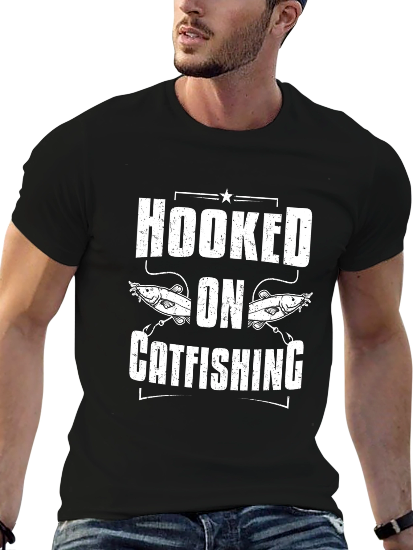 Hooked On Catfishing Graphic T-Shirt
