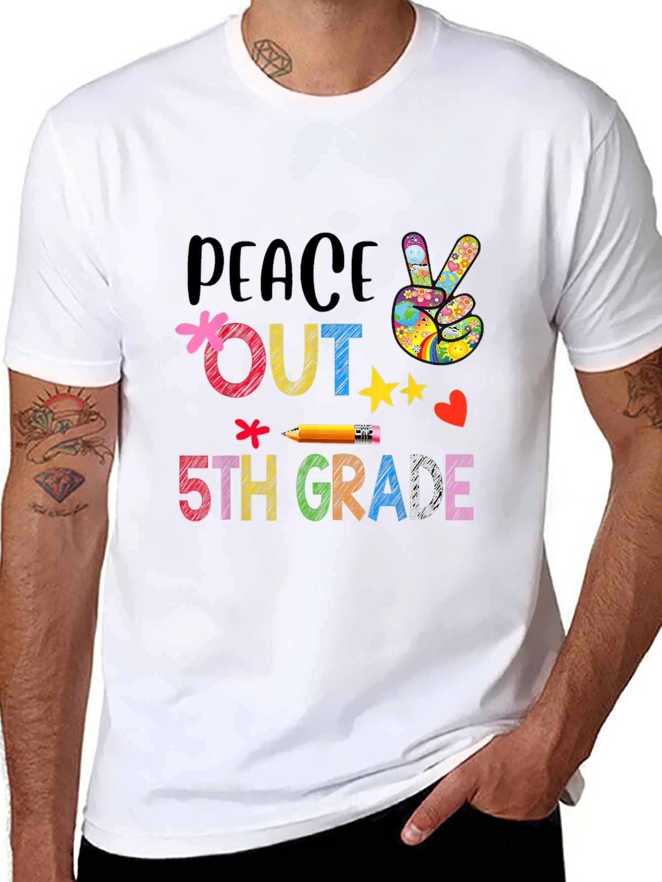 Peace Out 5th Grade T-Shirt