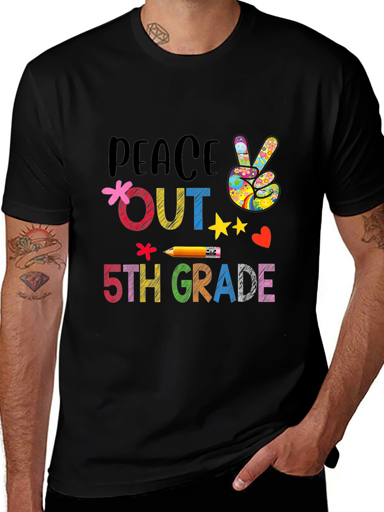 Peace Out 5th Grade T-Shirt