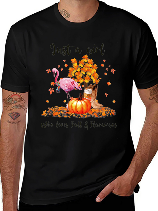 Fall Flamingo Graphic Tee