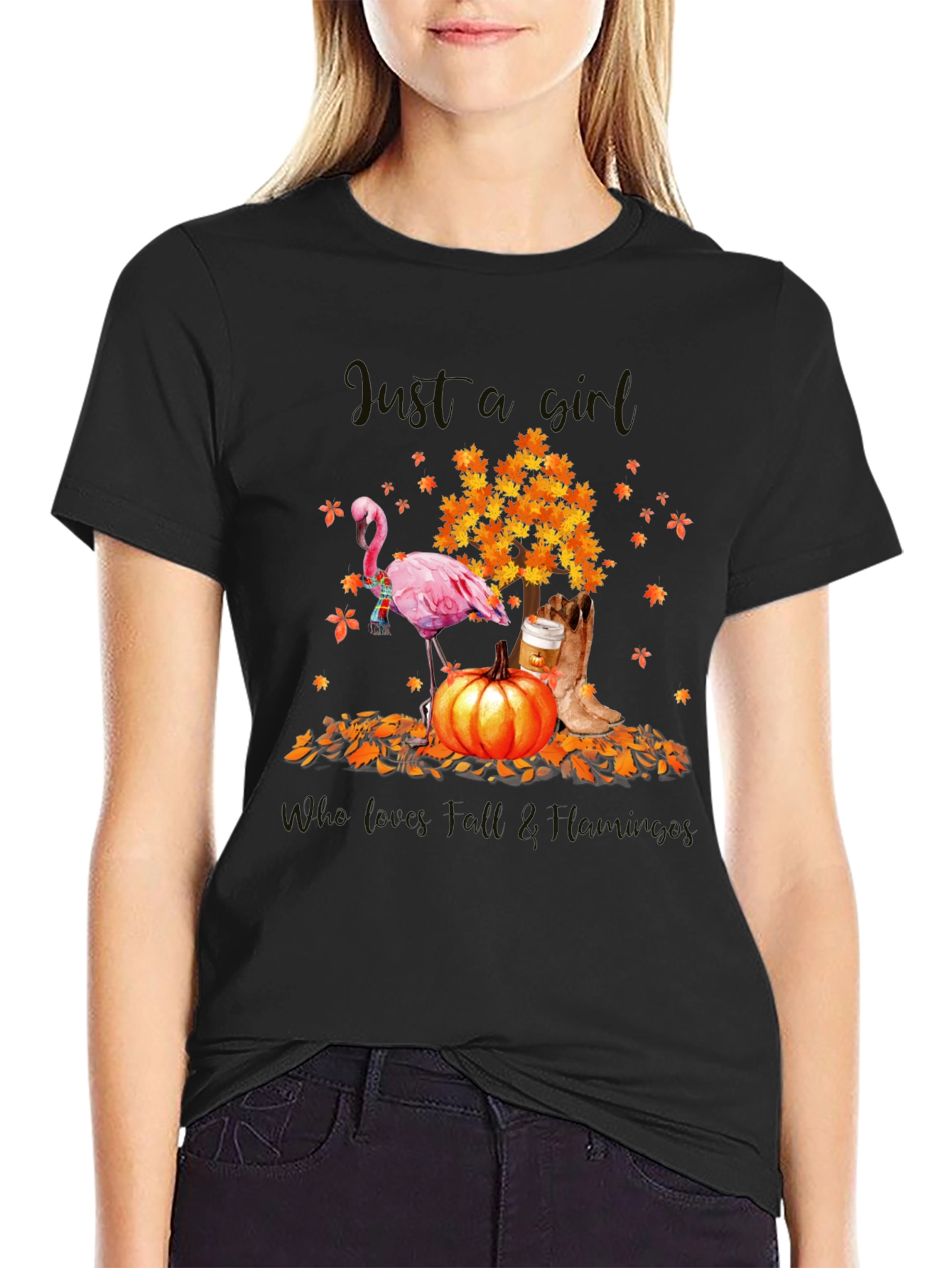 Fall Flamingo Graphic Tee