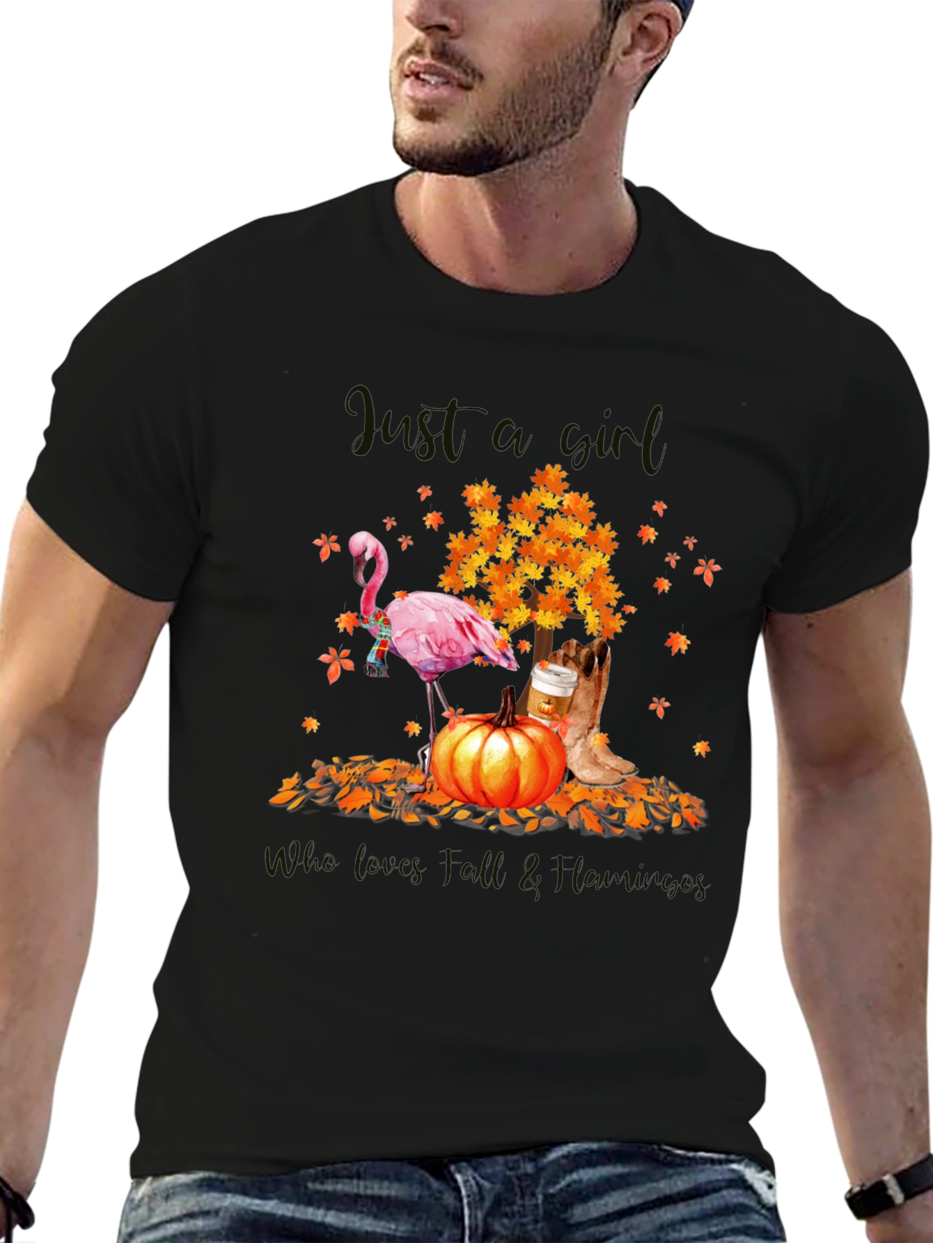 Fall Flamingo Graphic Tee