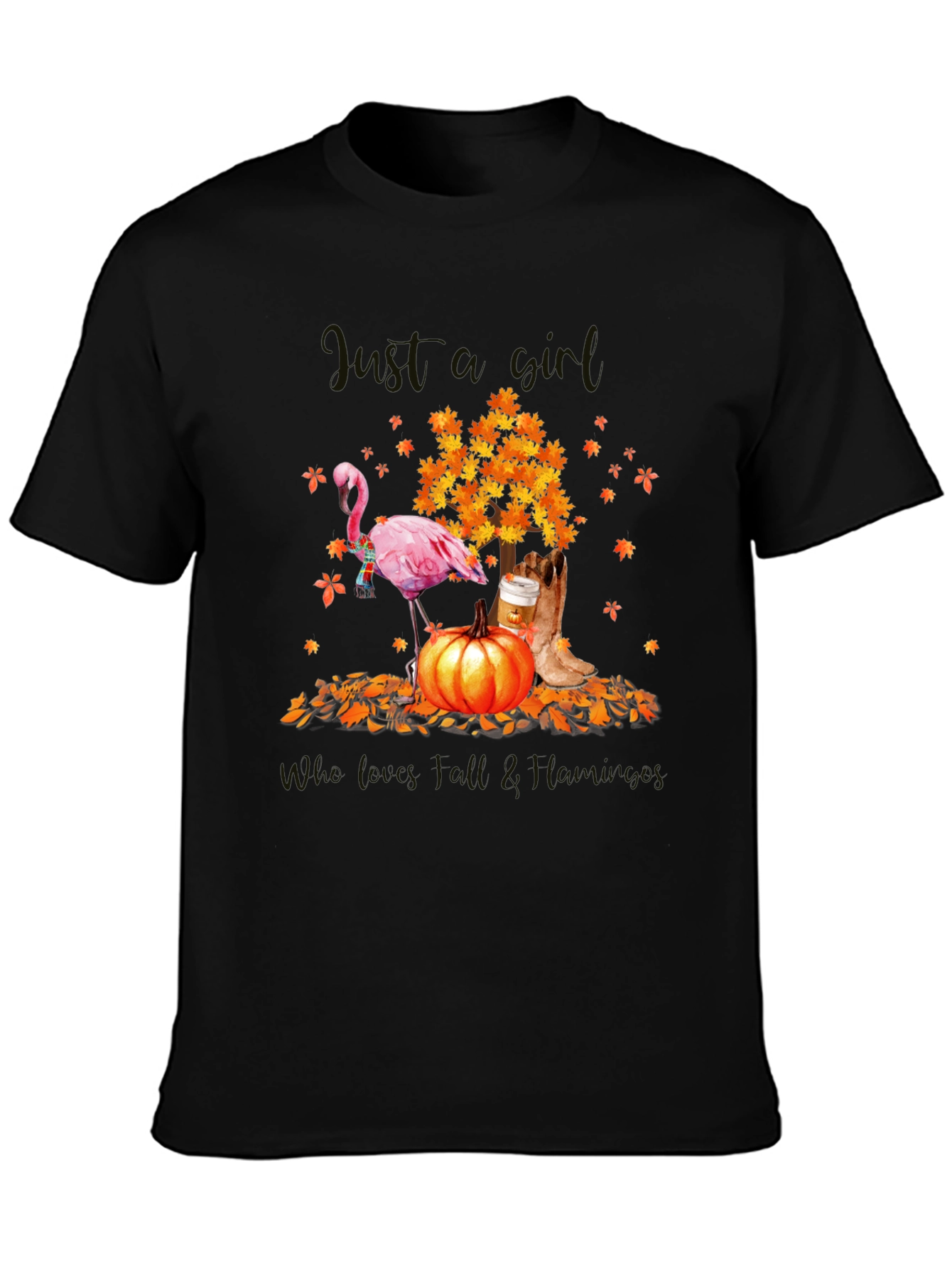 Fall Flamingo Graphic Tee
