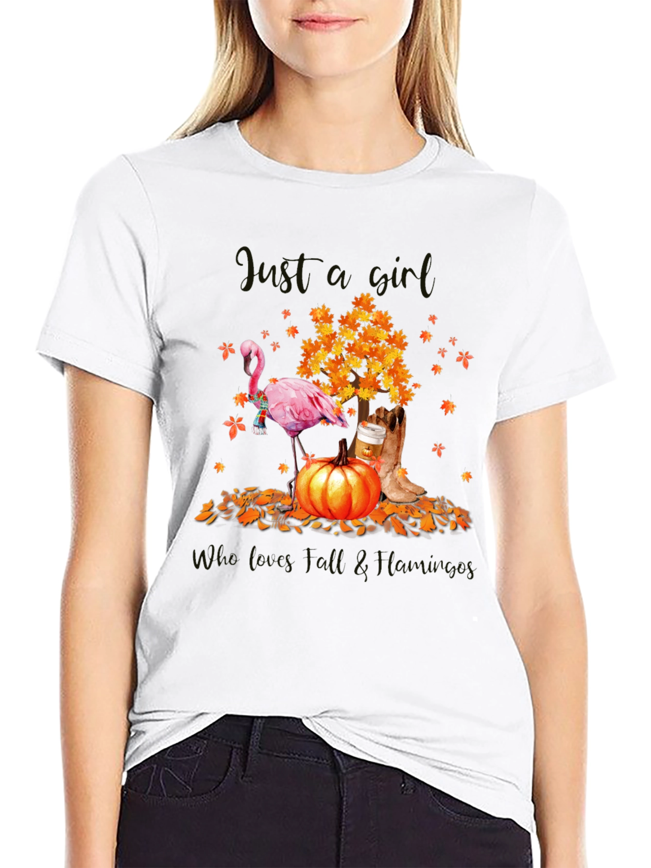 Fall Flamingo Graphic Tee
