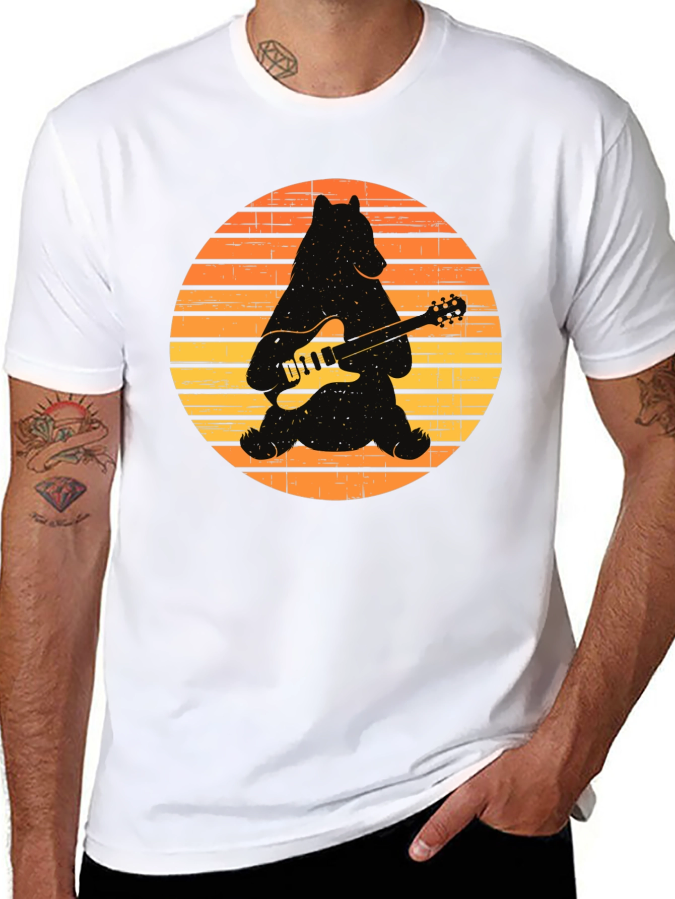 Cool Bear Guitar Player T-Shirt
