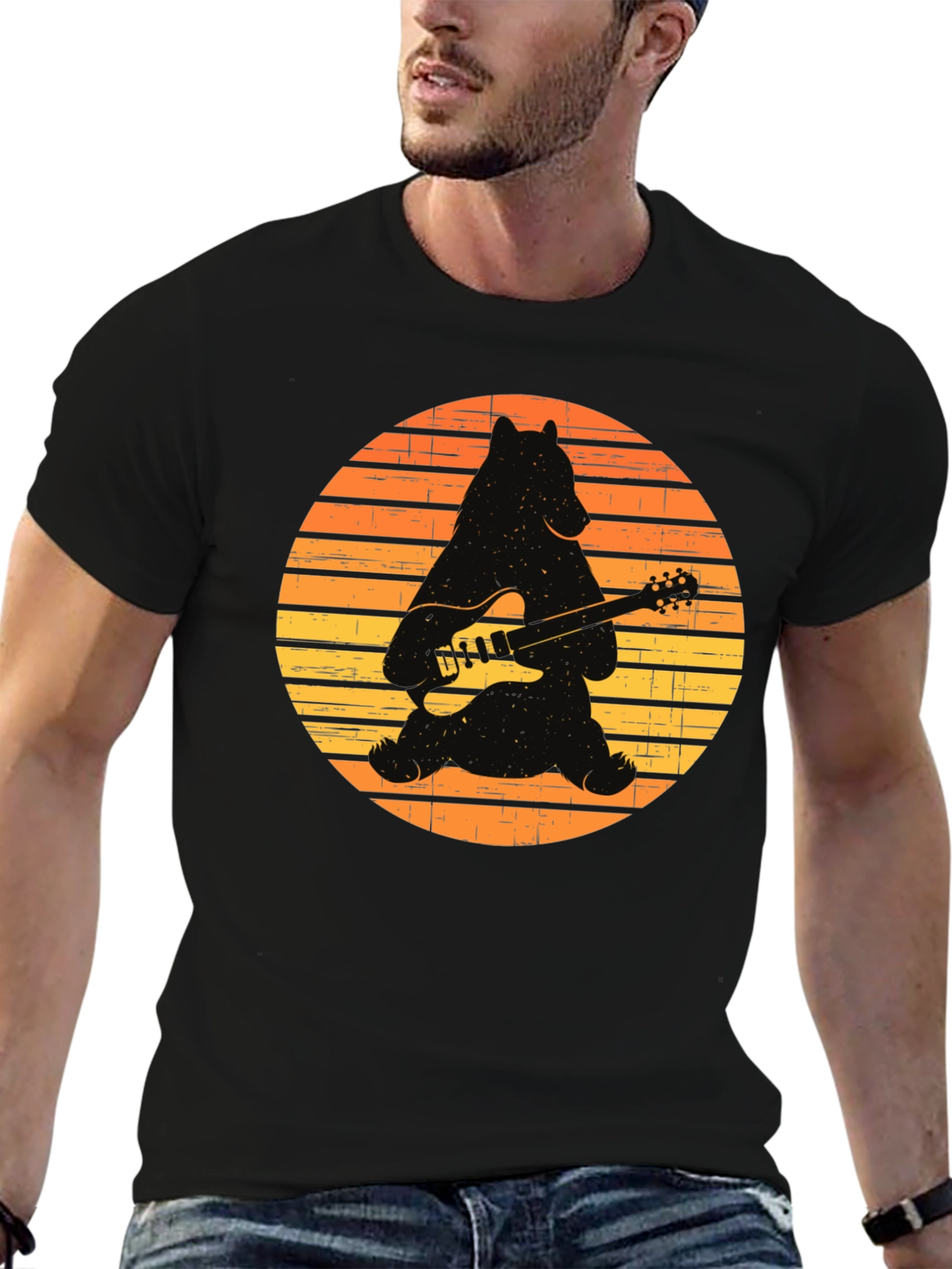 Cool Bear Guitar Player T-Shirt
