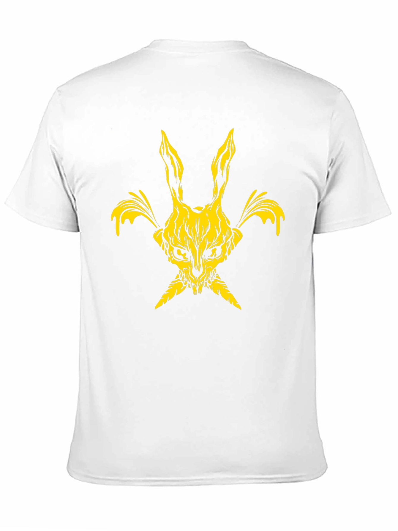 Skull Rabbit Graphic Tee - Black Cotton Blend