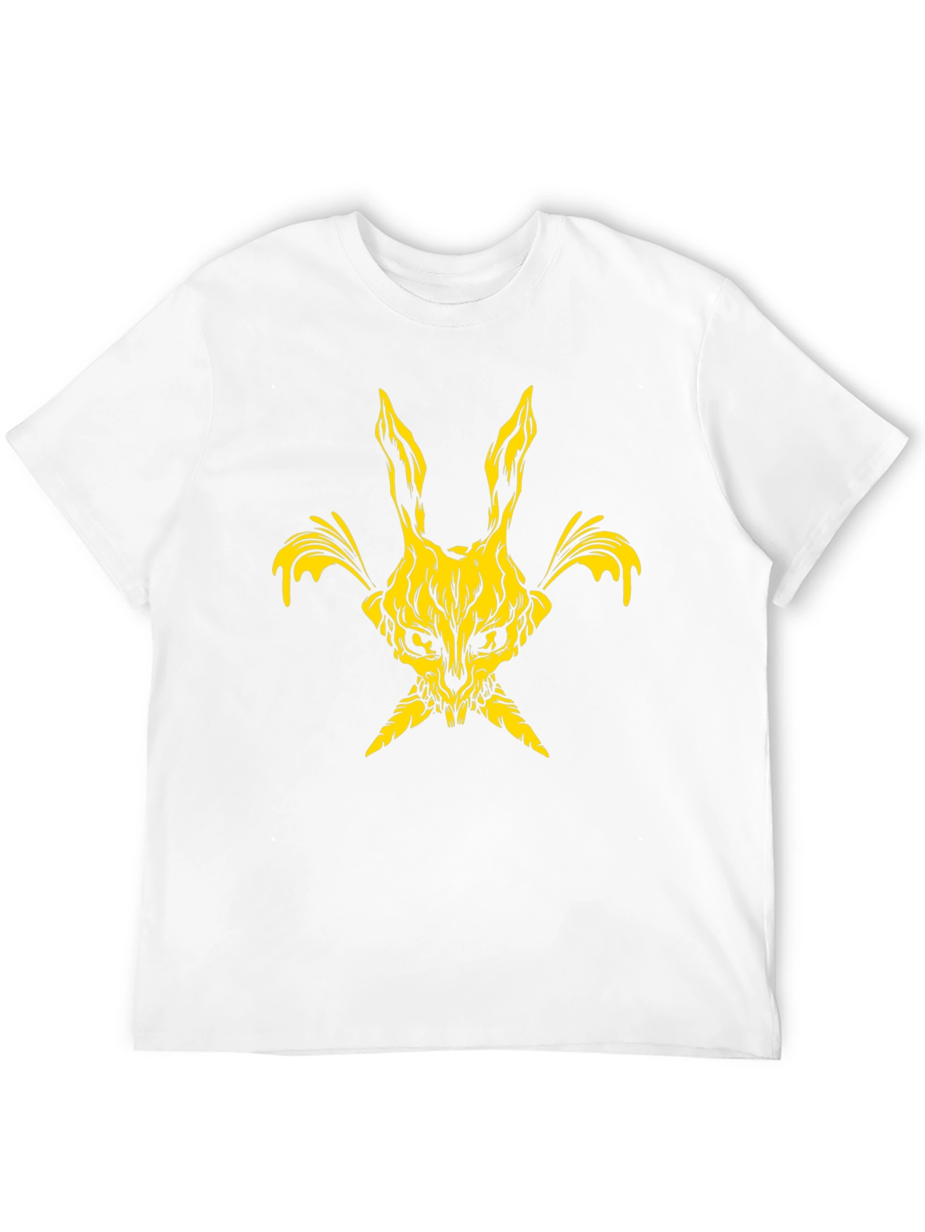 Skull Rabbit Graphic Tee - Black Cotton Blend