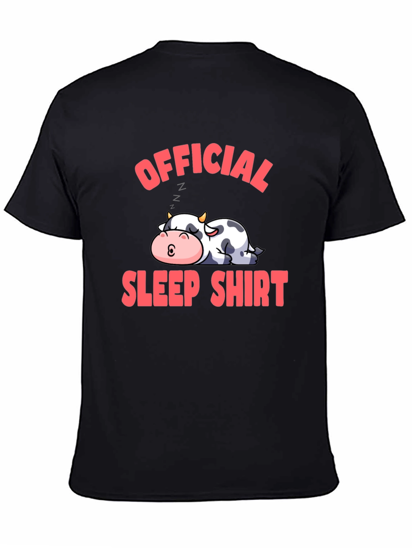 Official Sleep Shirt Cow Graphic Tee