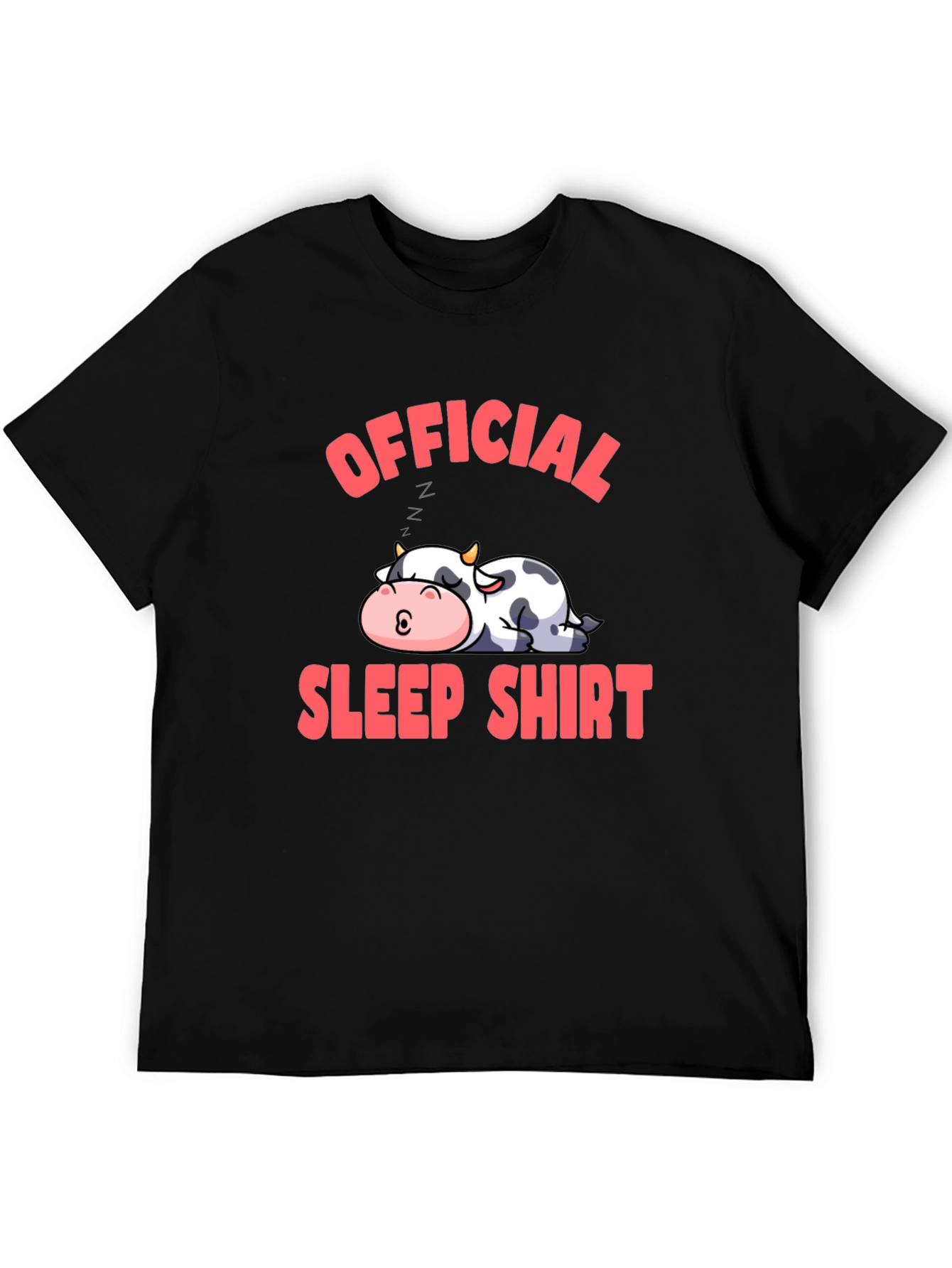 Official Sleep Shirt Cow Graphic Tee