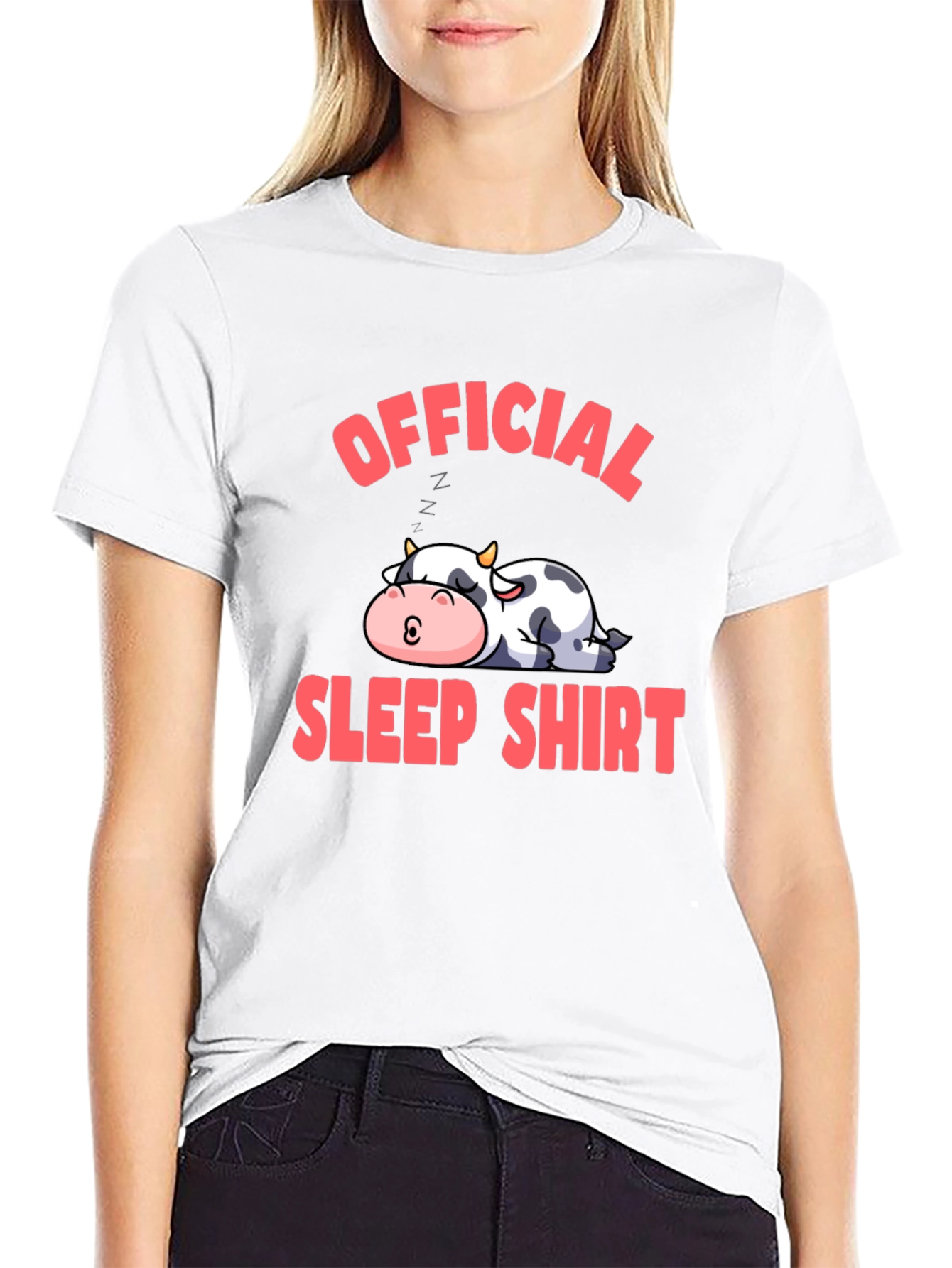 Official Sleep Shirt Cow Graphic Tee