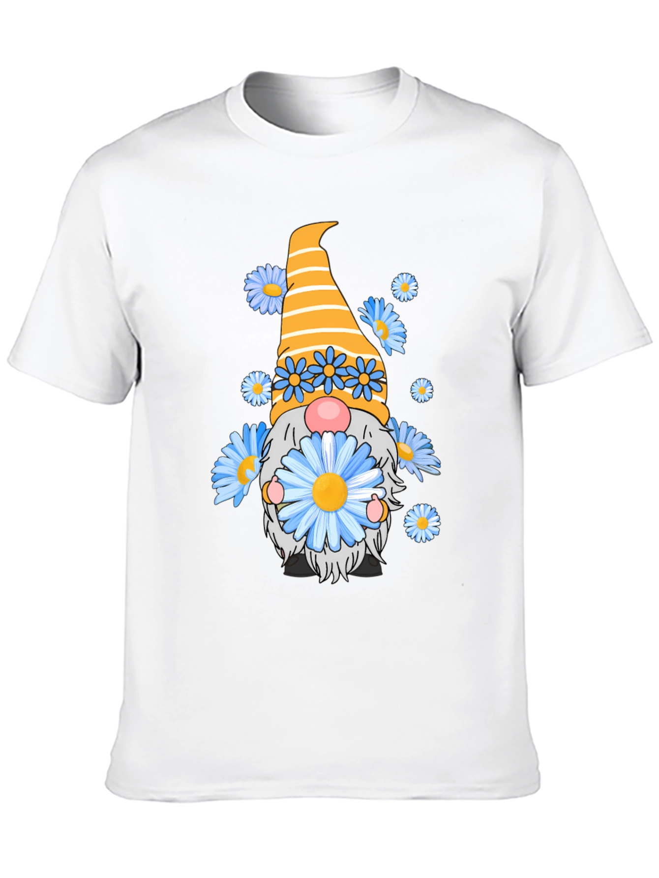 Daisy Gnome Graphic Tee - Whimsical Black T-Shirt