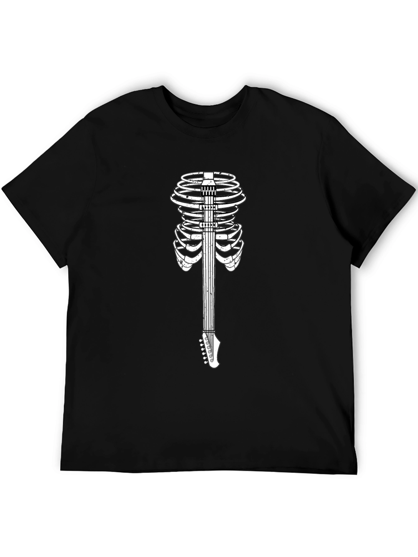 Skeleton Guitar Ribcage Graphic Tee