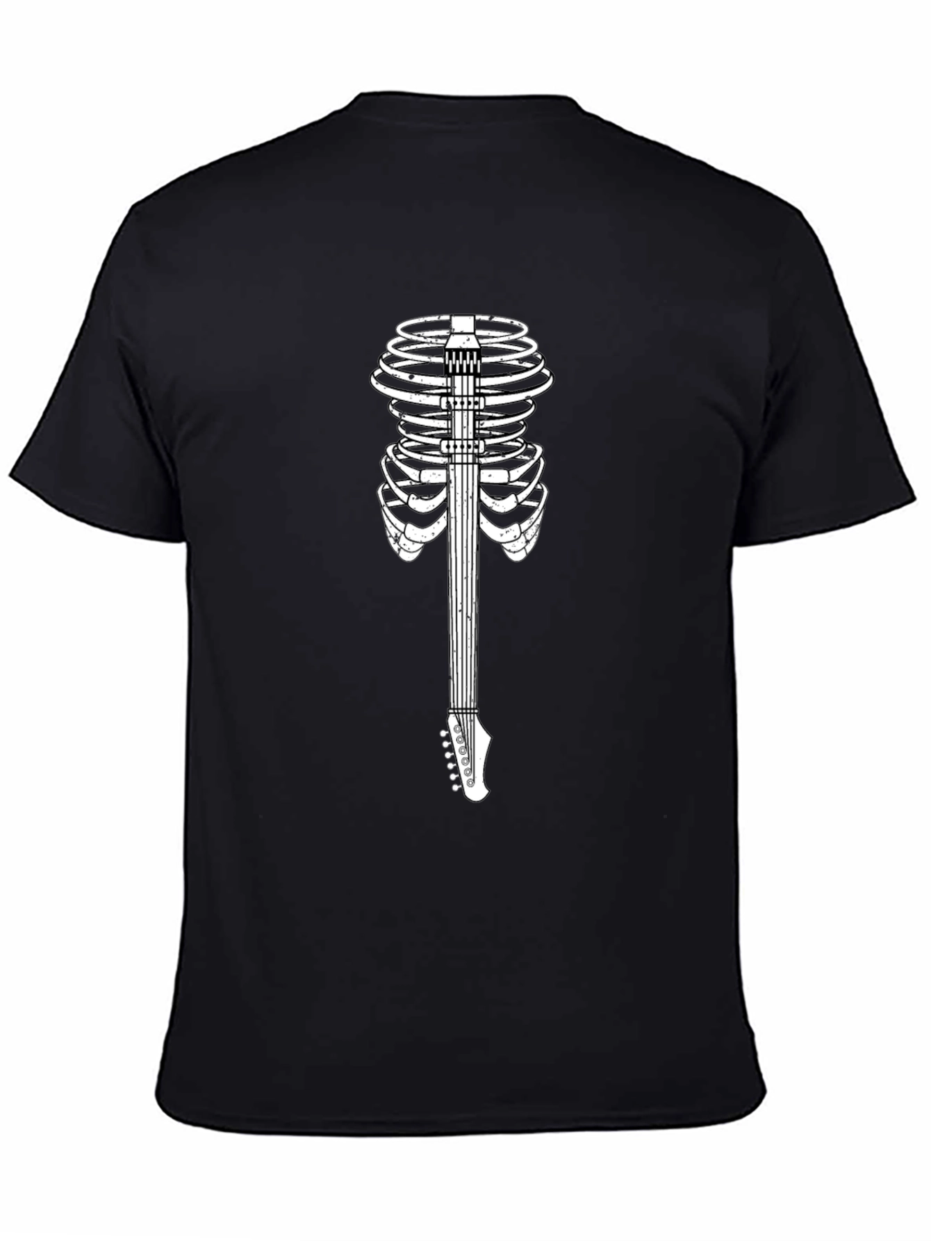 Skeleton Guitar Ribcage Graphic Tee