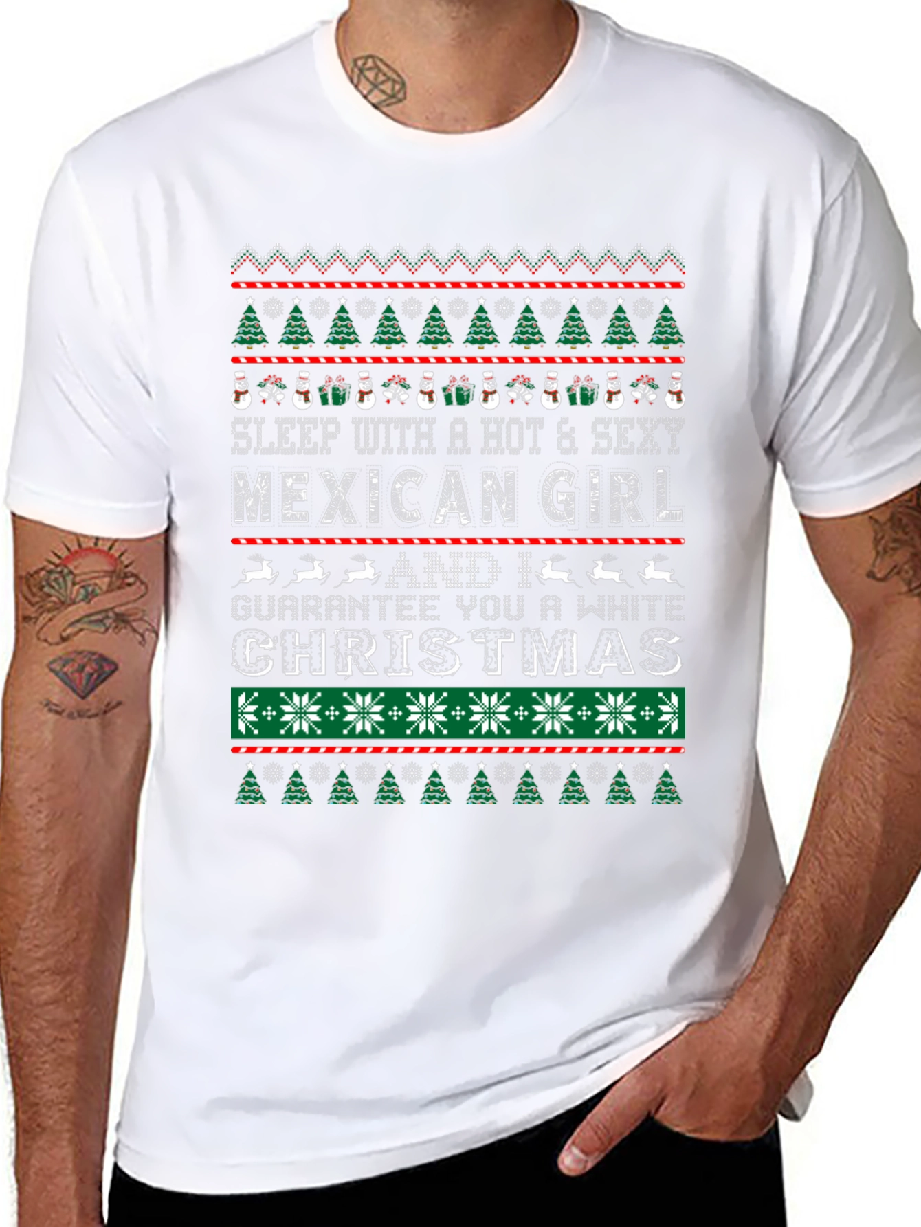 Sleep with a Mexican Girl Christmas T-Shirt