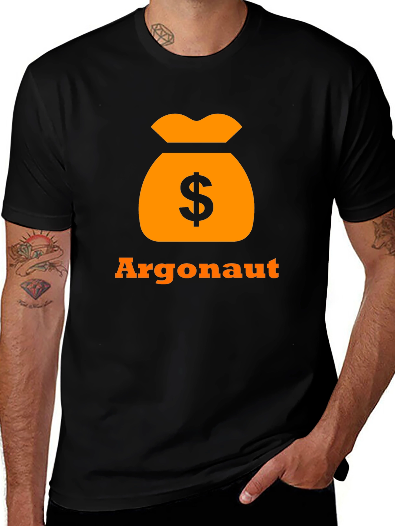 Argonaut Money Bag Black T-Shirt
